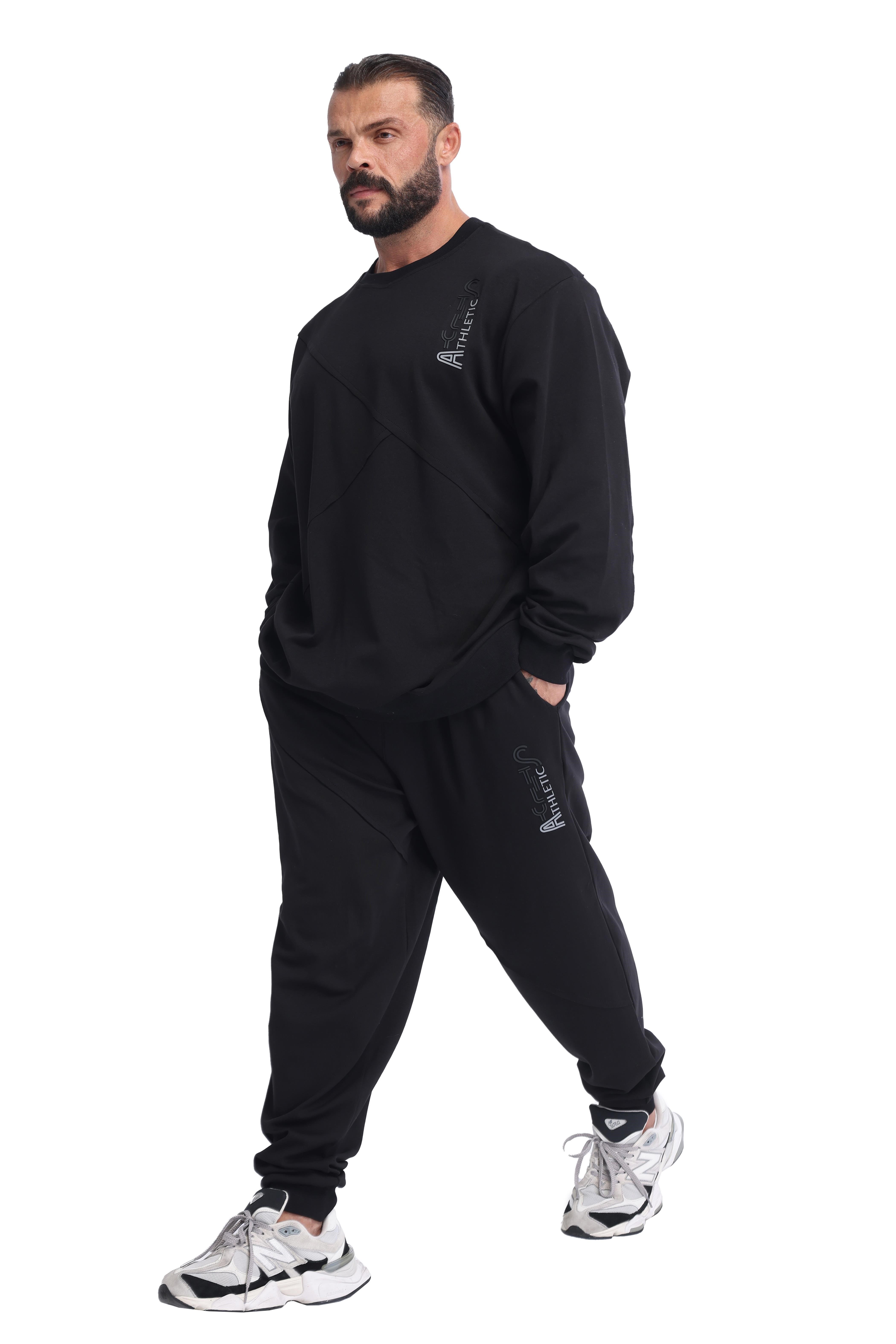 Erkek Oversize Yarasa Kol Pamuklu Sweatshirt Stilya 4746