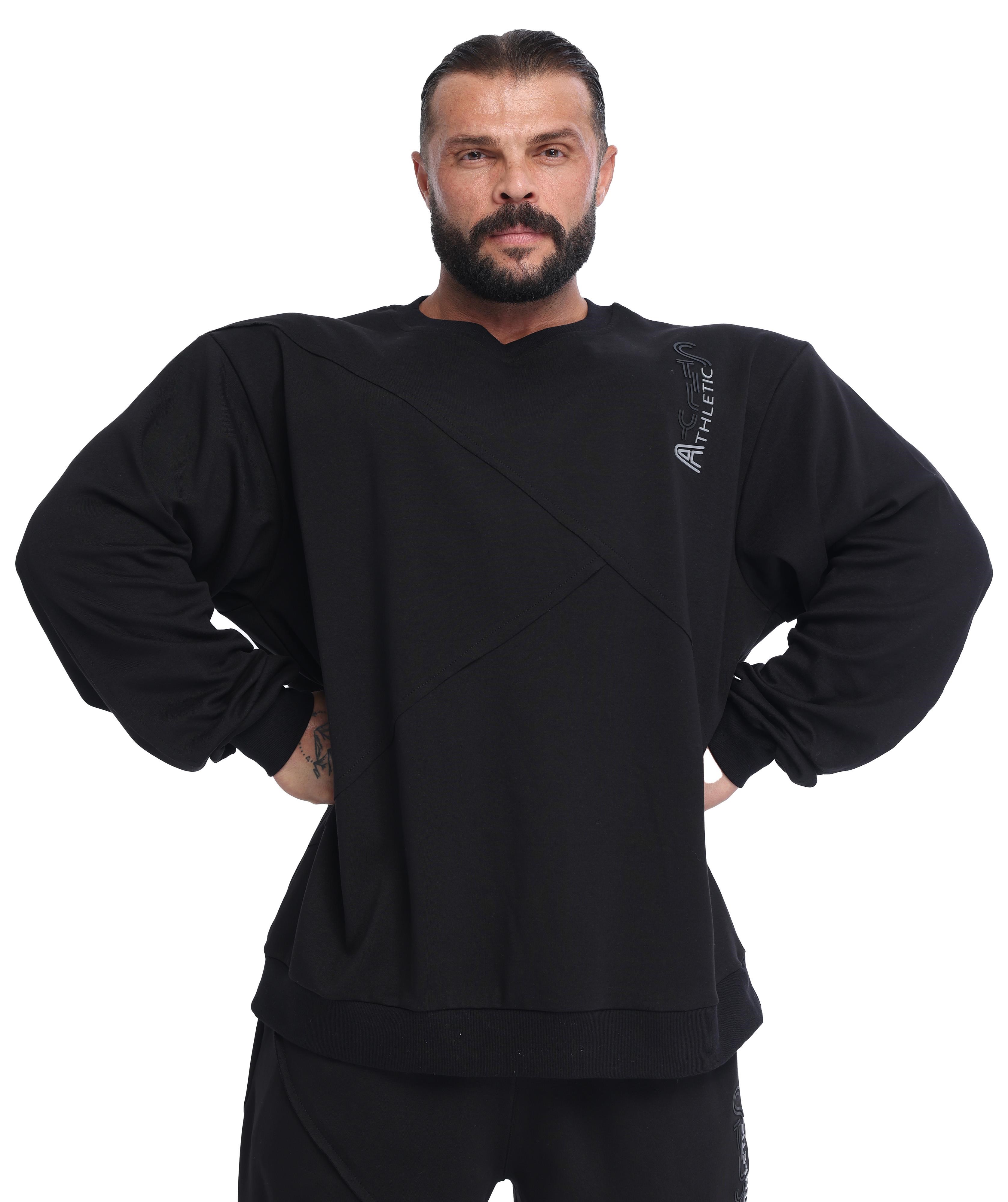 Erkek Oversize Yarasa Kol Pamuklu Sweatshirt Stilya 4746