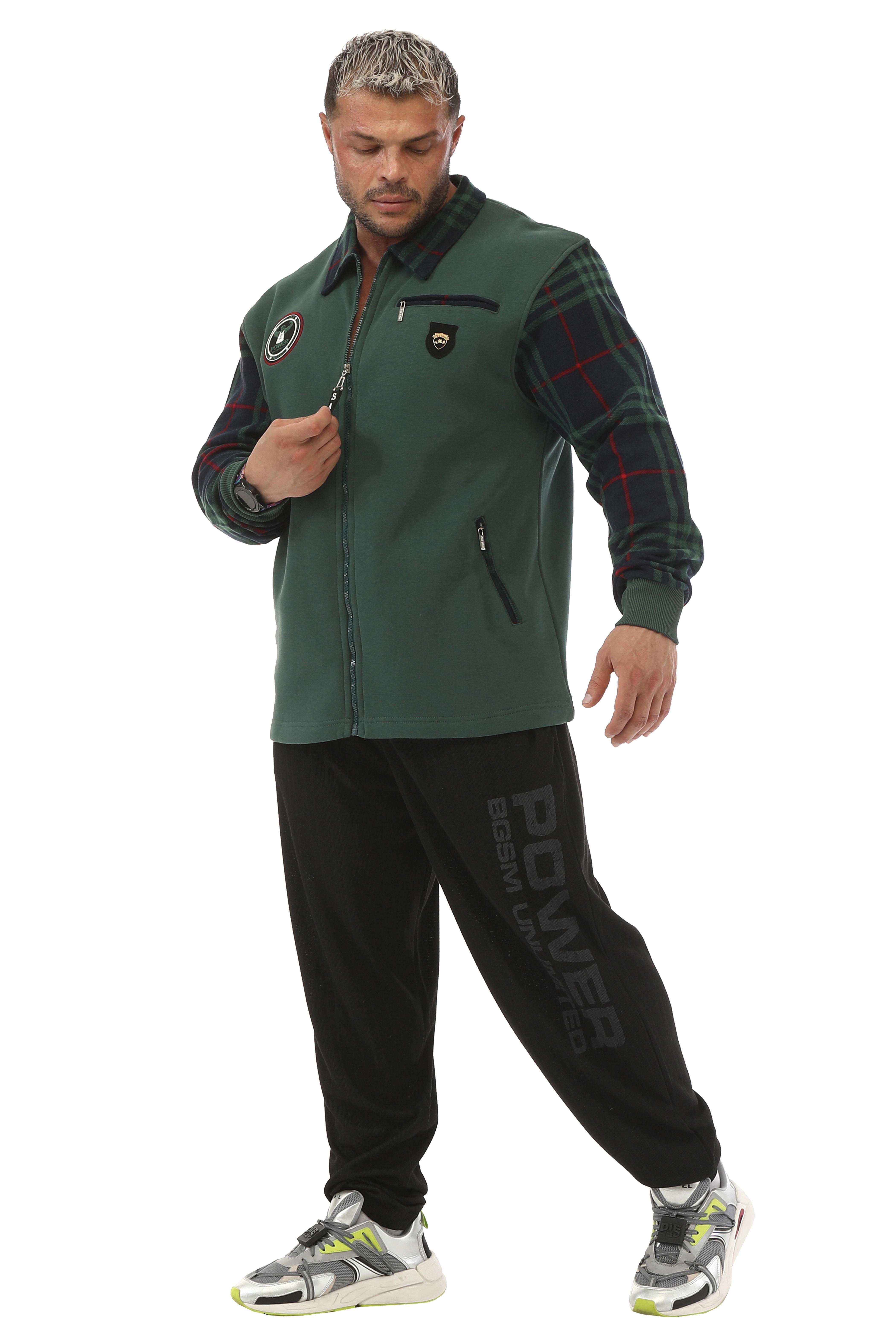 Erkek Rahat Kesim 3 İplik Fermuarlı Sweatshirt Big Sam 3601