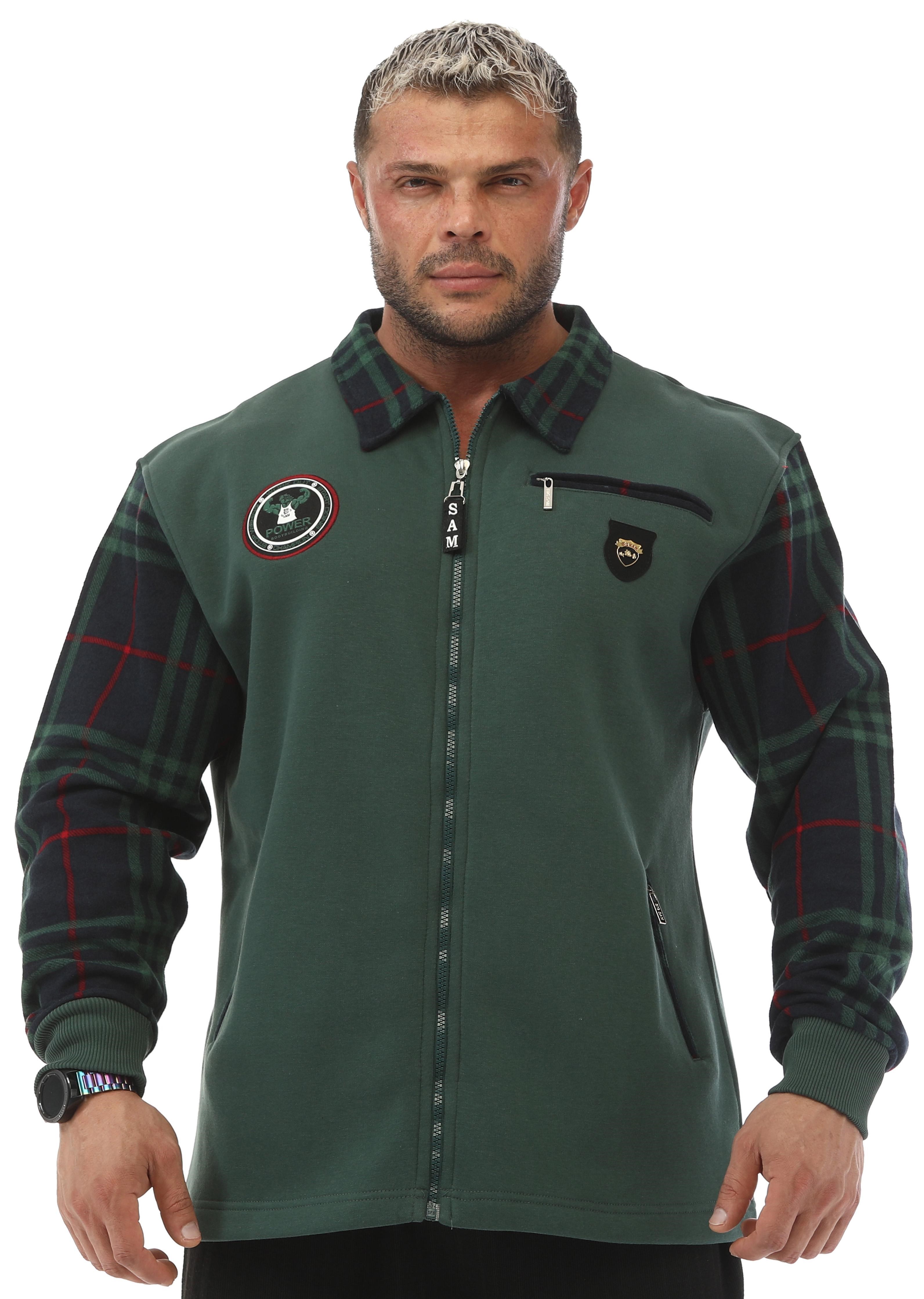 Erkek Rahat Kesim 3 İplik Fermuarlı Sweatshirt Big Sam 3601