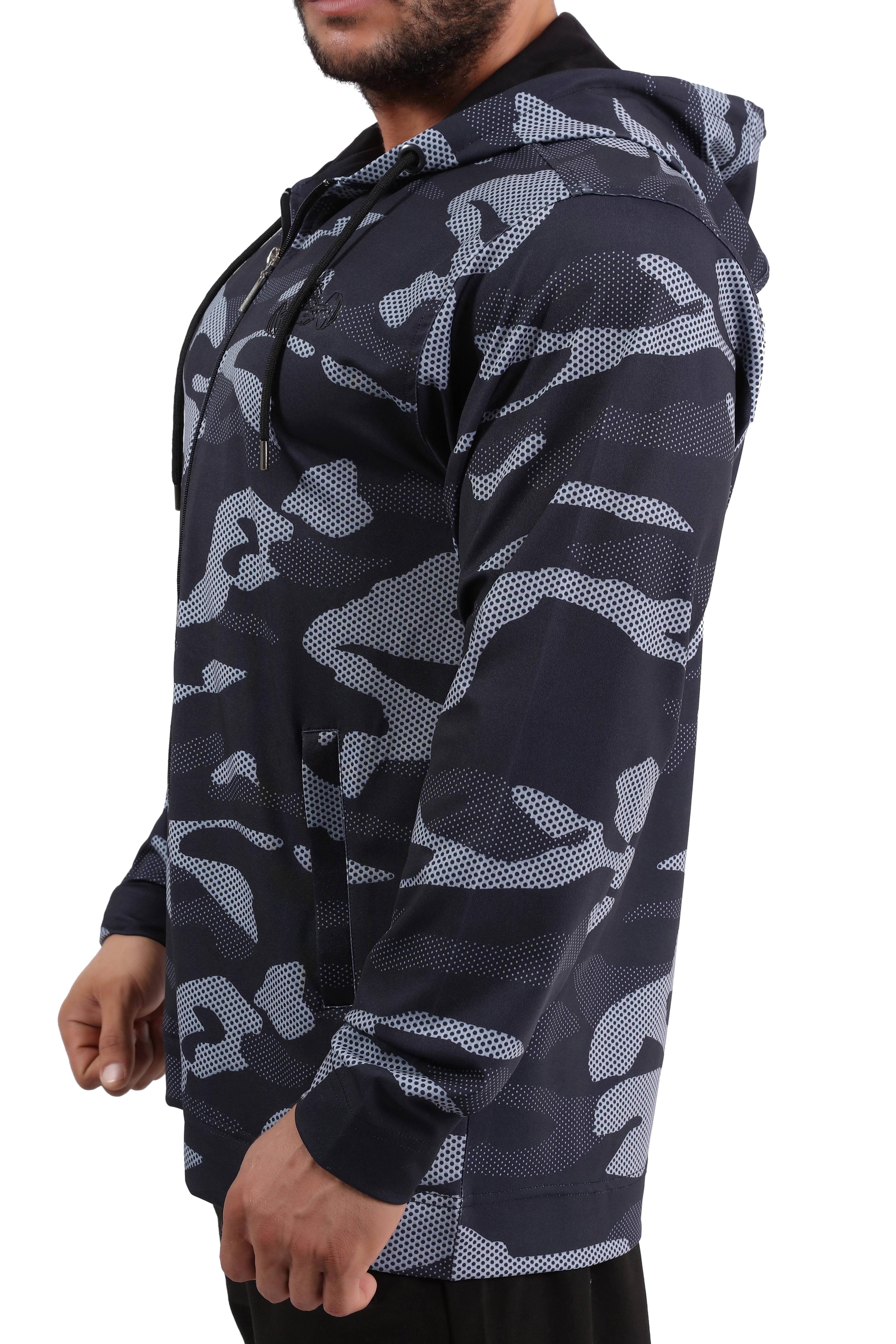 Erkek Spor Ceket Koşu Outdoor Oversize Kapşonlu 4070