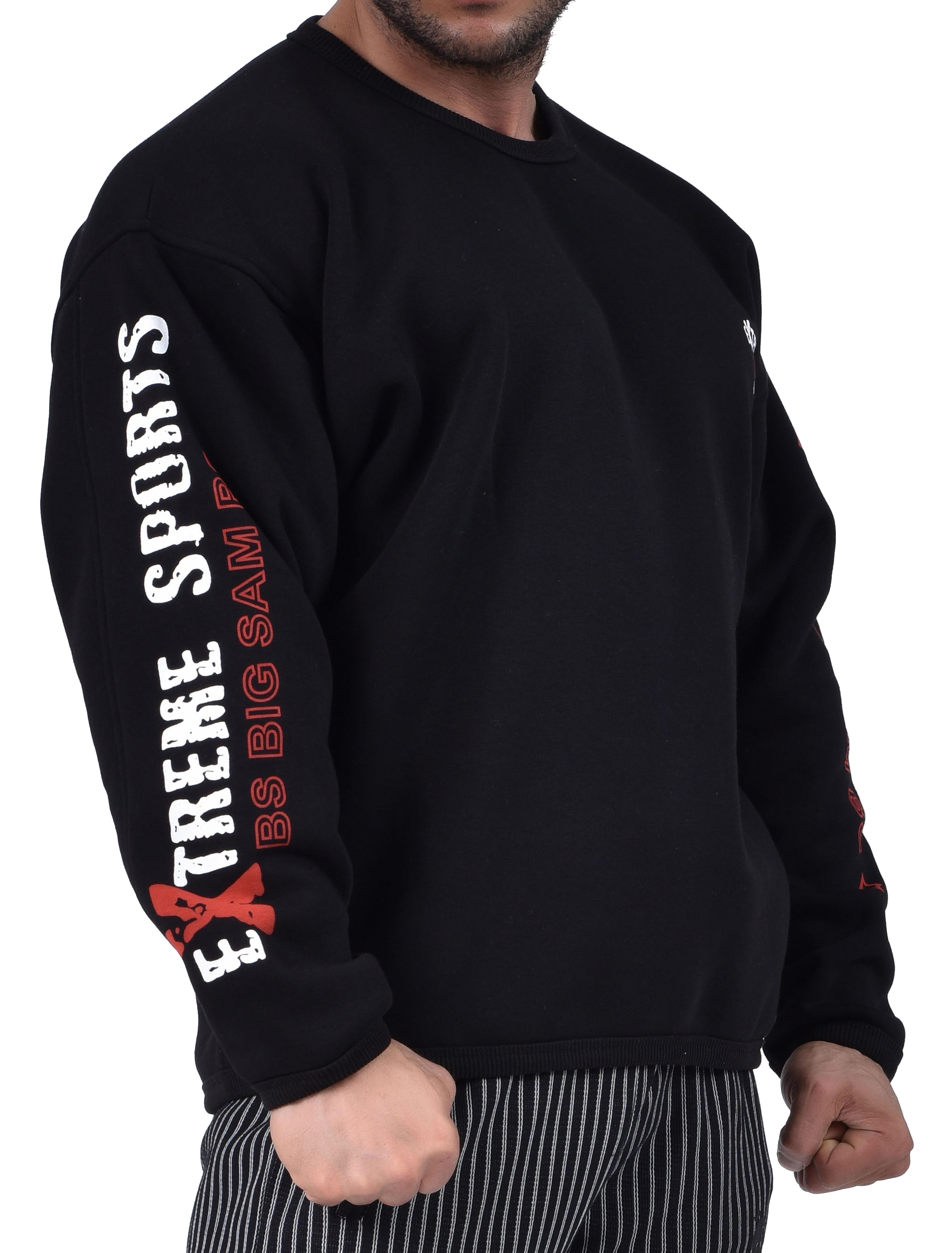 Erkek Sweatshirt, Geniş Kesim Kışlık Spor Üst Big Sam 4524