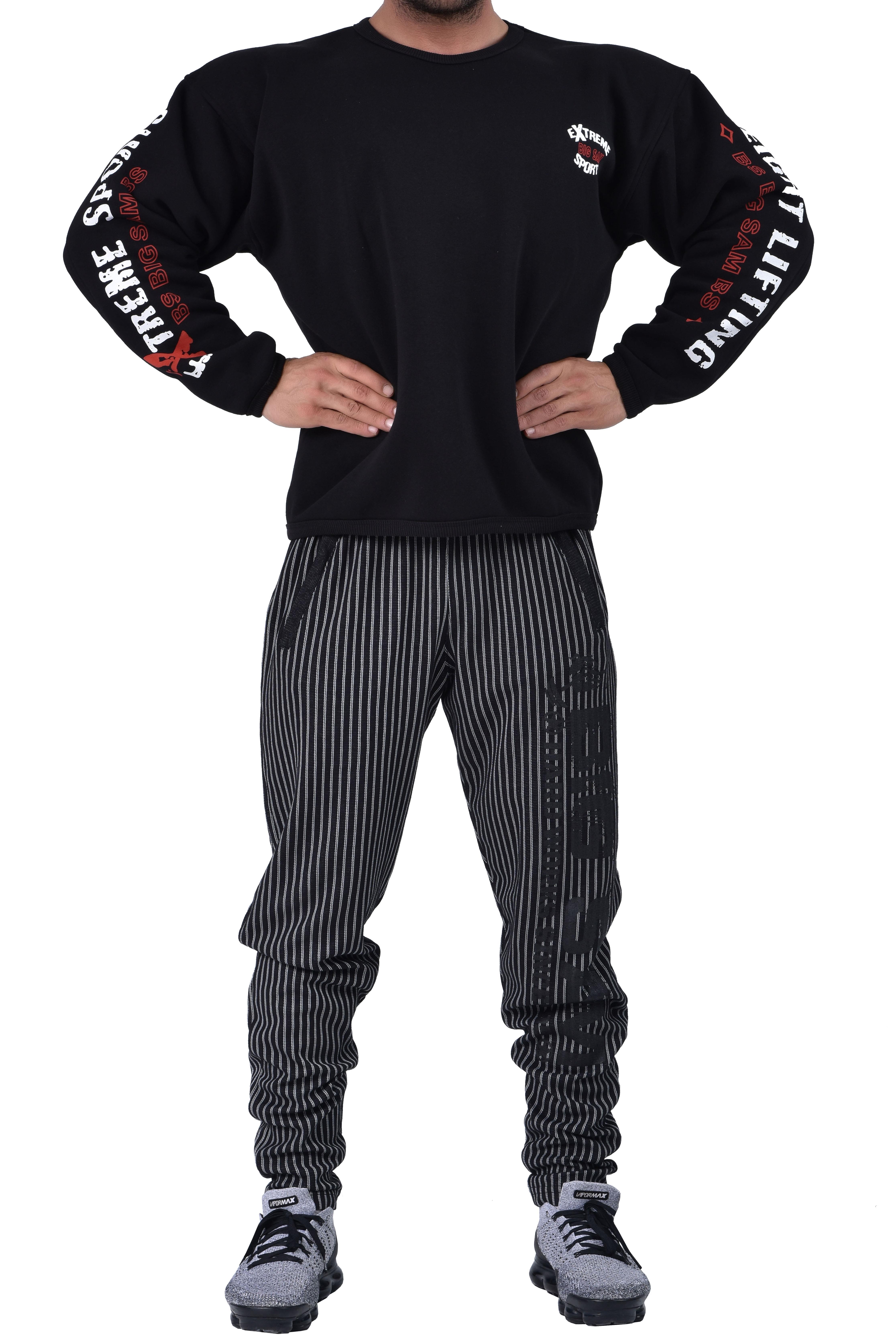 Erkek Sweatshirt, Geniş Kesim Kışlık Spor Üst Big Sam 4524