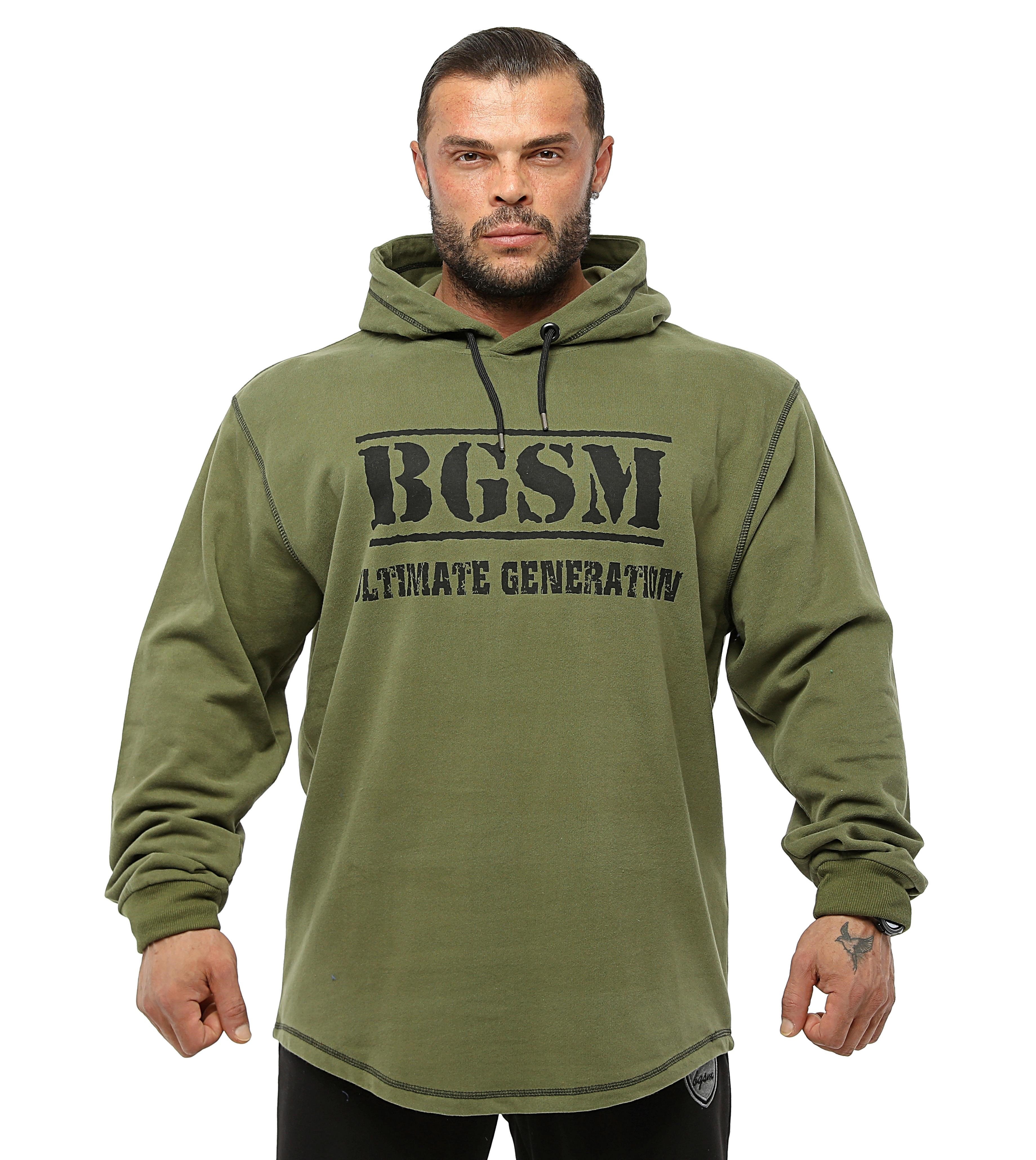 Erkek Sweatshirt Kışlık Oversize Kapşonlu Haki Polar BGSM 4722
