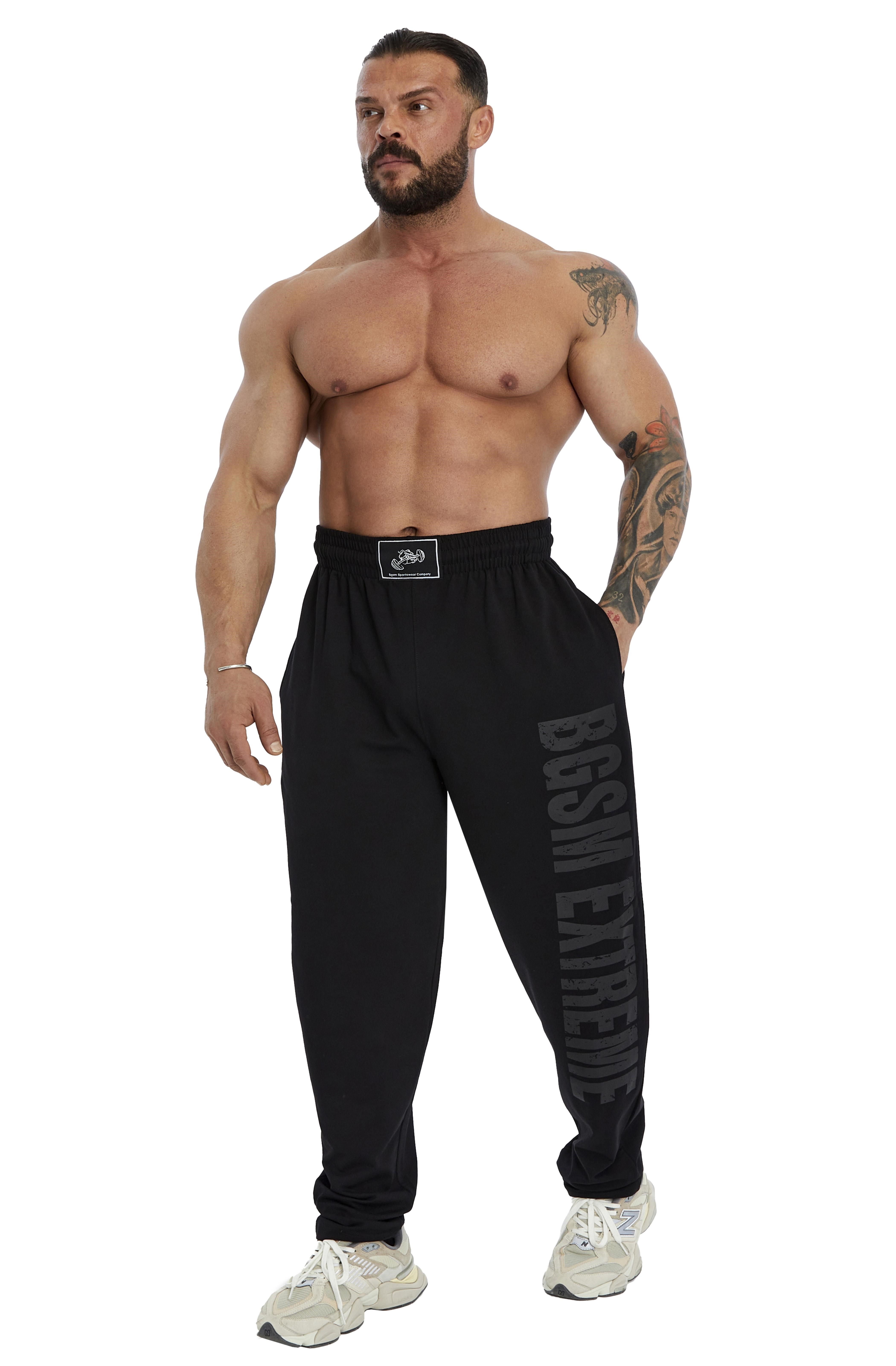 Eşofman Altı Şalvar Kesim Body PantolonLoose Fit Eşofman Altı Pamuklu Gym Spor Pantolon BGSM 1271