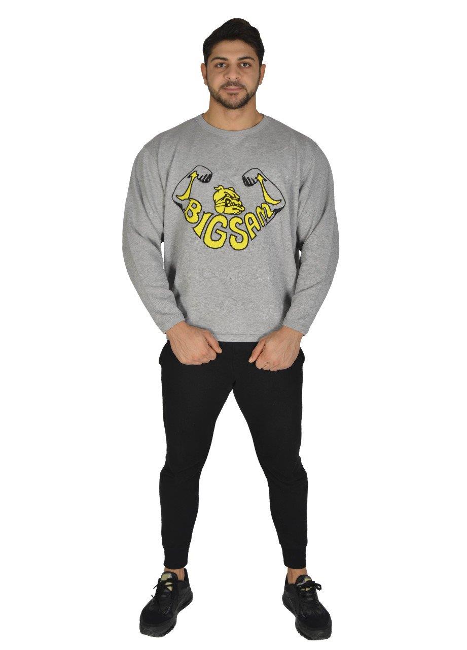 Extra Bol Kesim Bodybuilding  Sweatshirt Big Sam 4686