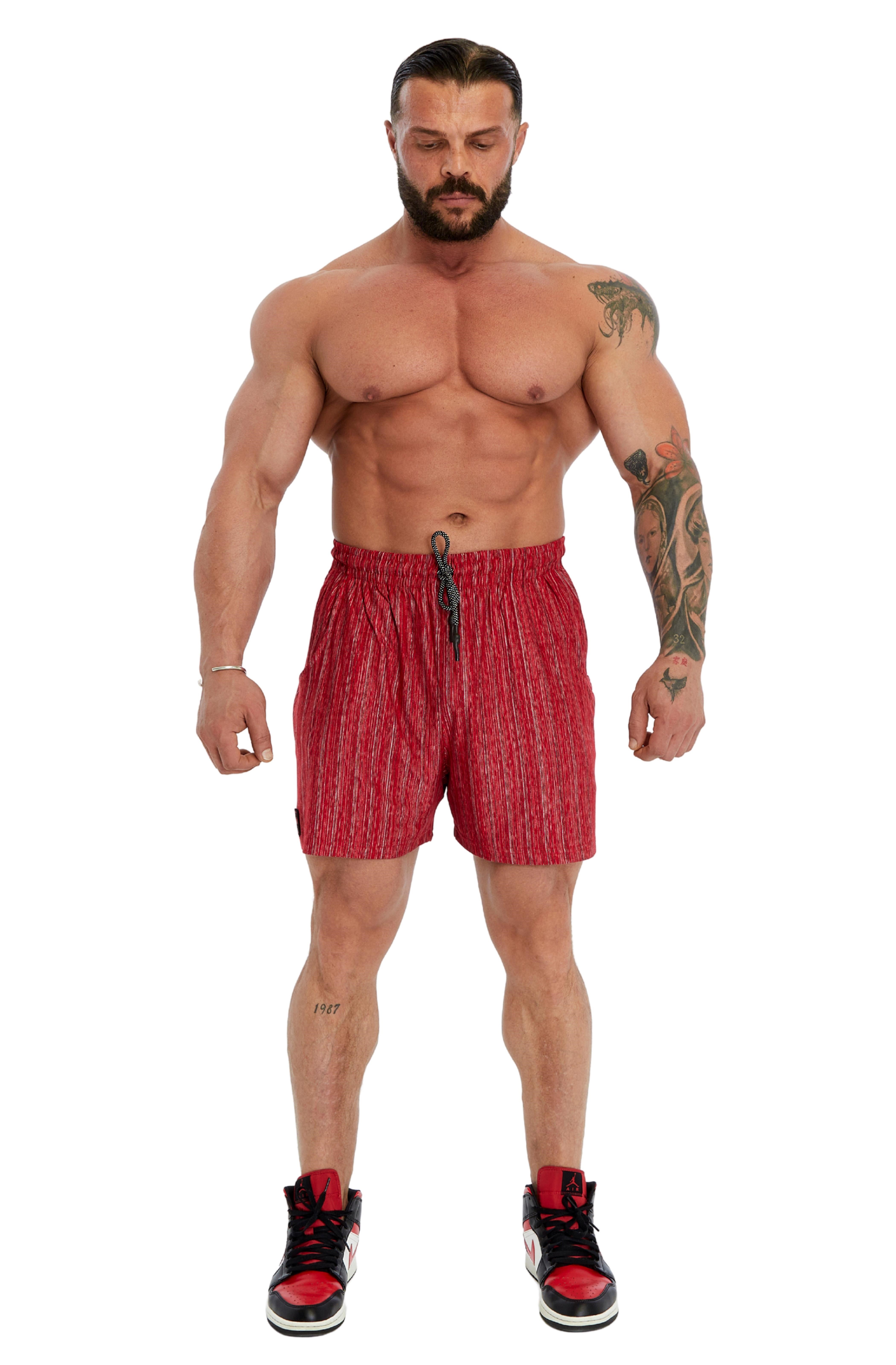 Fitness Antrenman Şortu Kırmızı Big Sam 1481