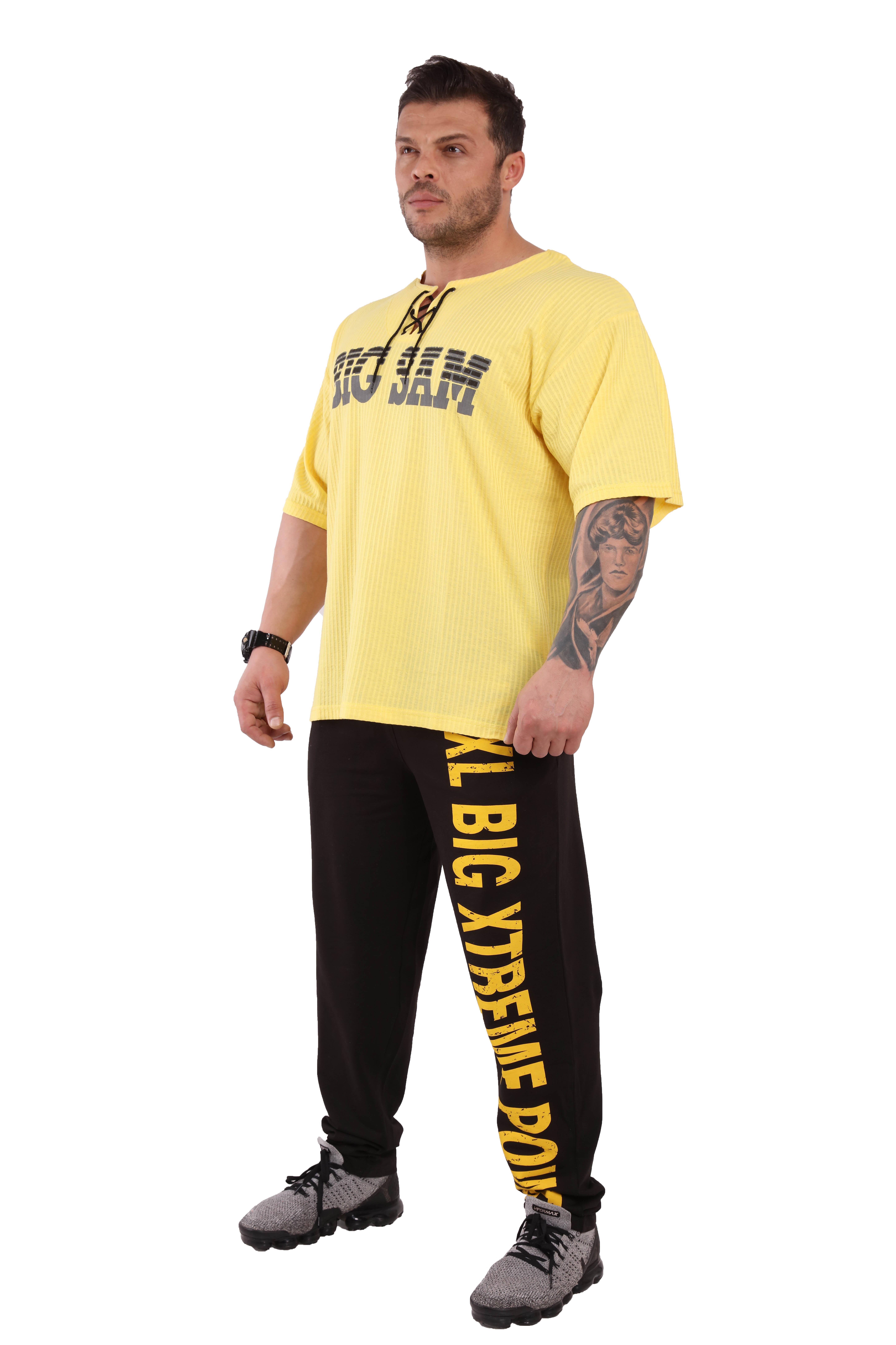 Geniş Kesim Spor T-shirt Oversize Üst Big Sam 3174