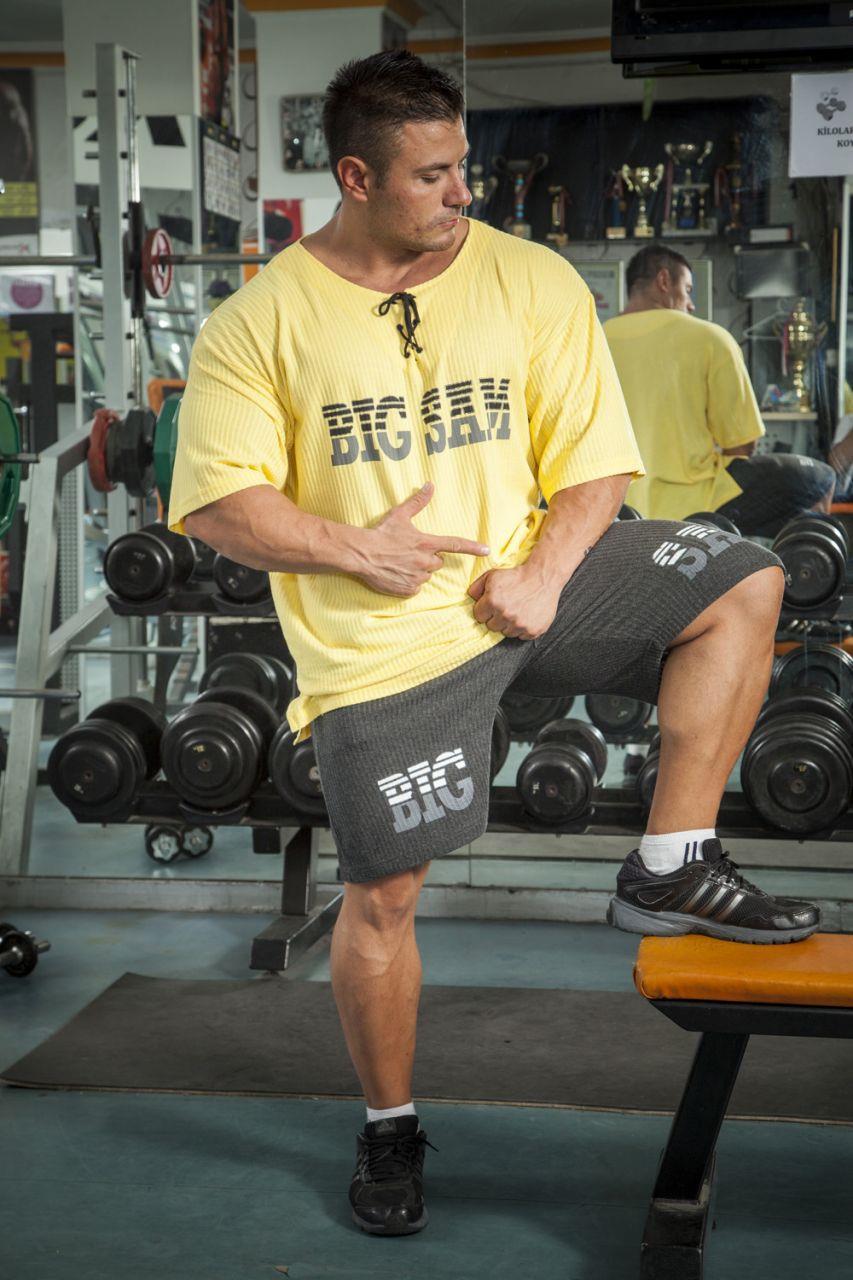 Geniş Kesim Spor T-shirt Oversize Üst Big Sam 3174