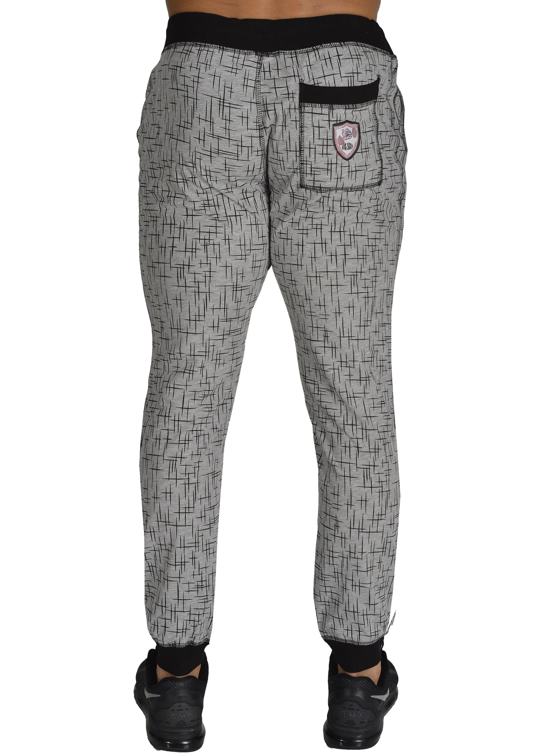 Gri Desenli Slim Fit Eşofman Altı Stilya 808