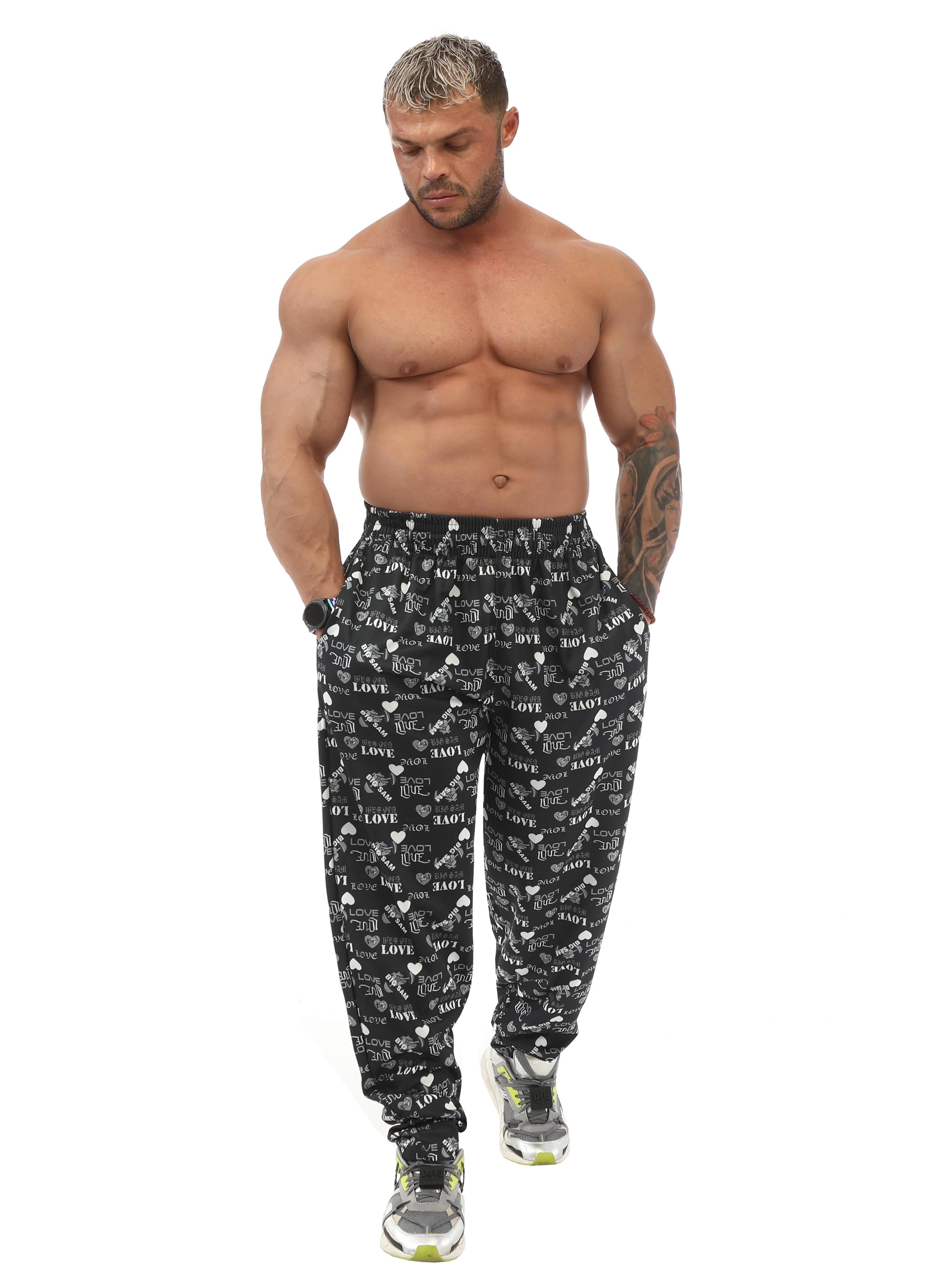 Gri Love Desenli Body Pantolon Big Sam 1136