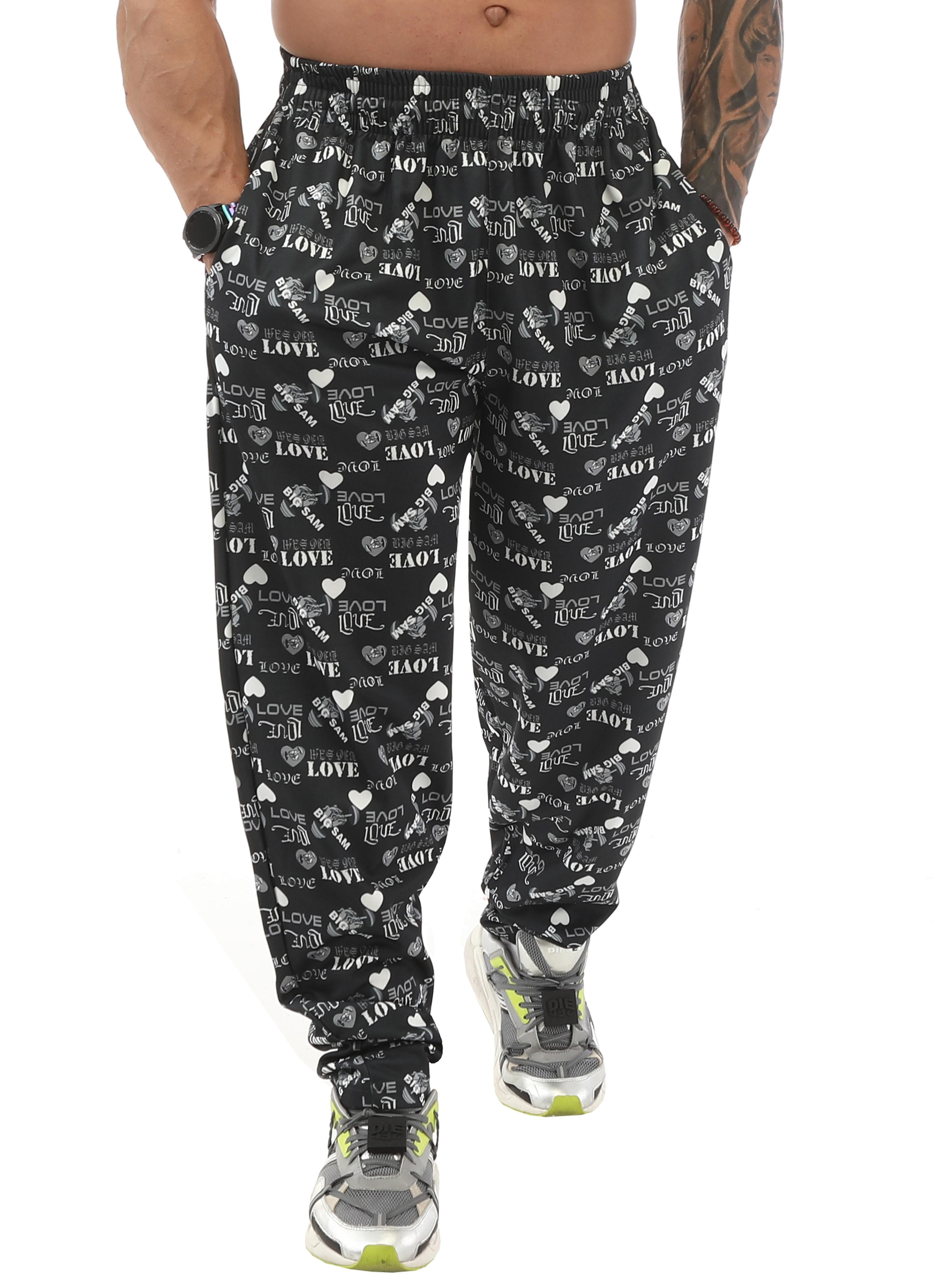 Gri Love Desenli Body Pantolon Big Sam 1136