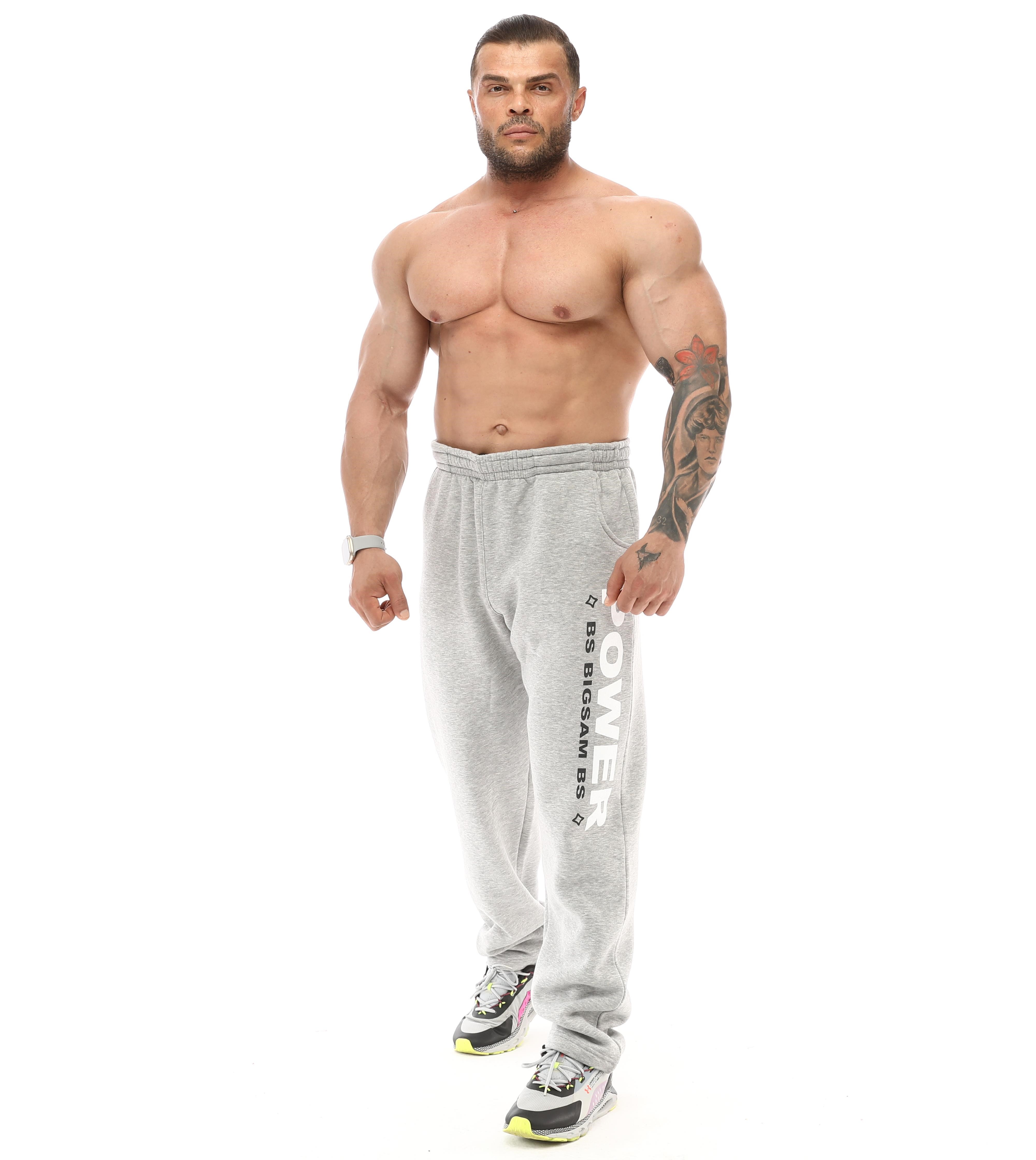 Gri Melanj Kışlık Eşofman Altı Big Sam 1035