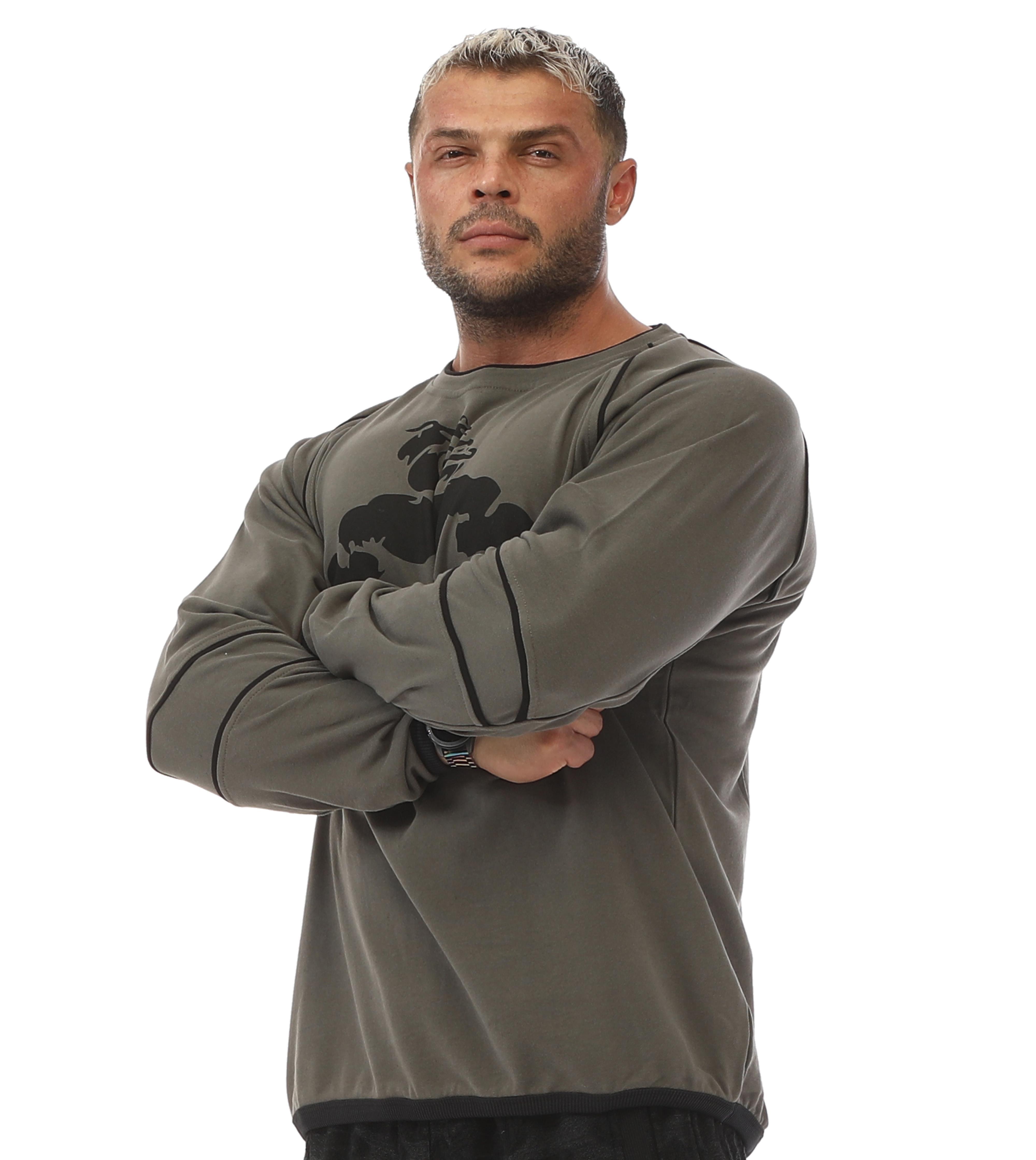 Haki Yeşil Pamuklu Sweater Big Sam 4671