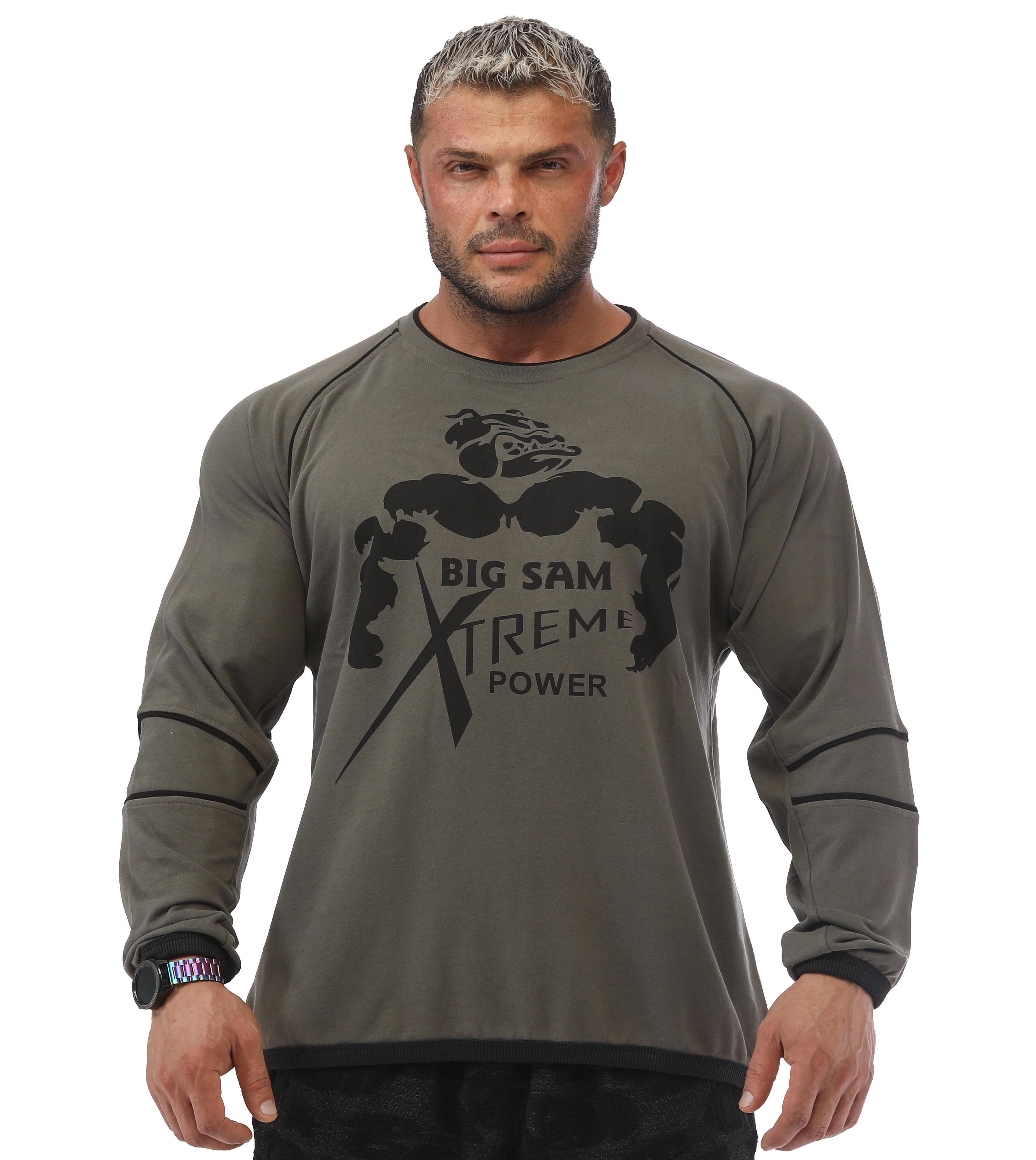Haki Yeşil Pamuklu Sweater Big Sam 4671