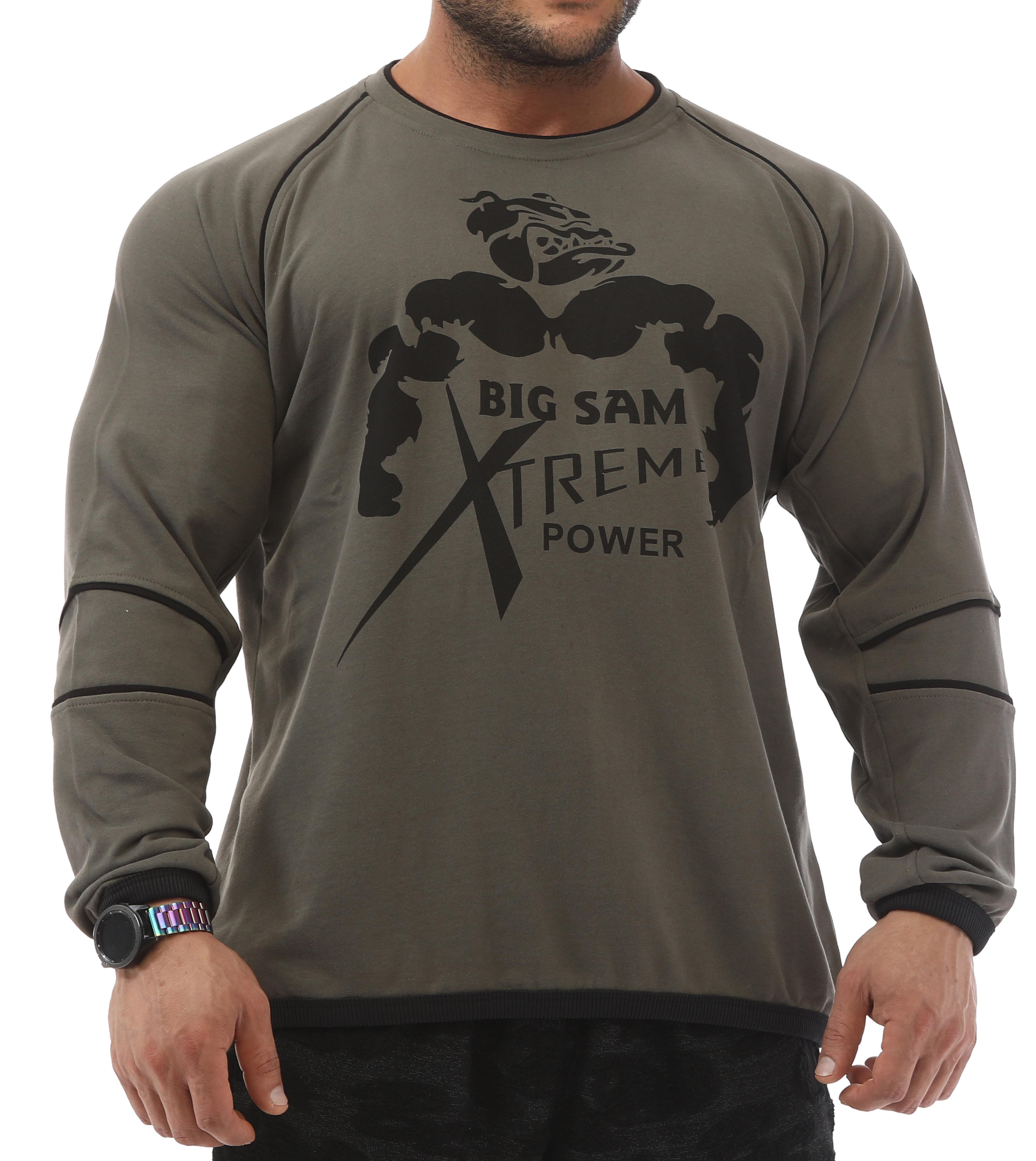 Haki Yeşil Pamuklu Sweater Big Sam 4671