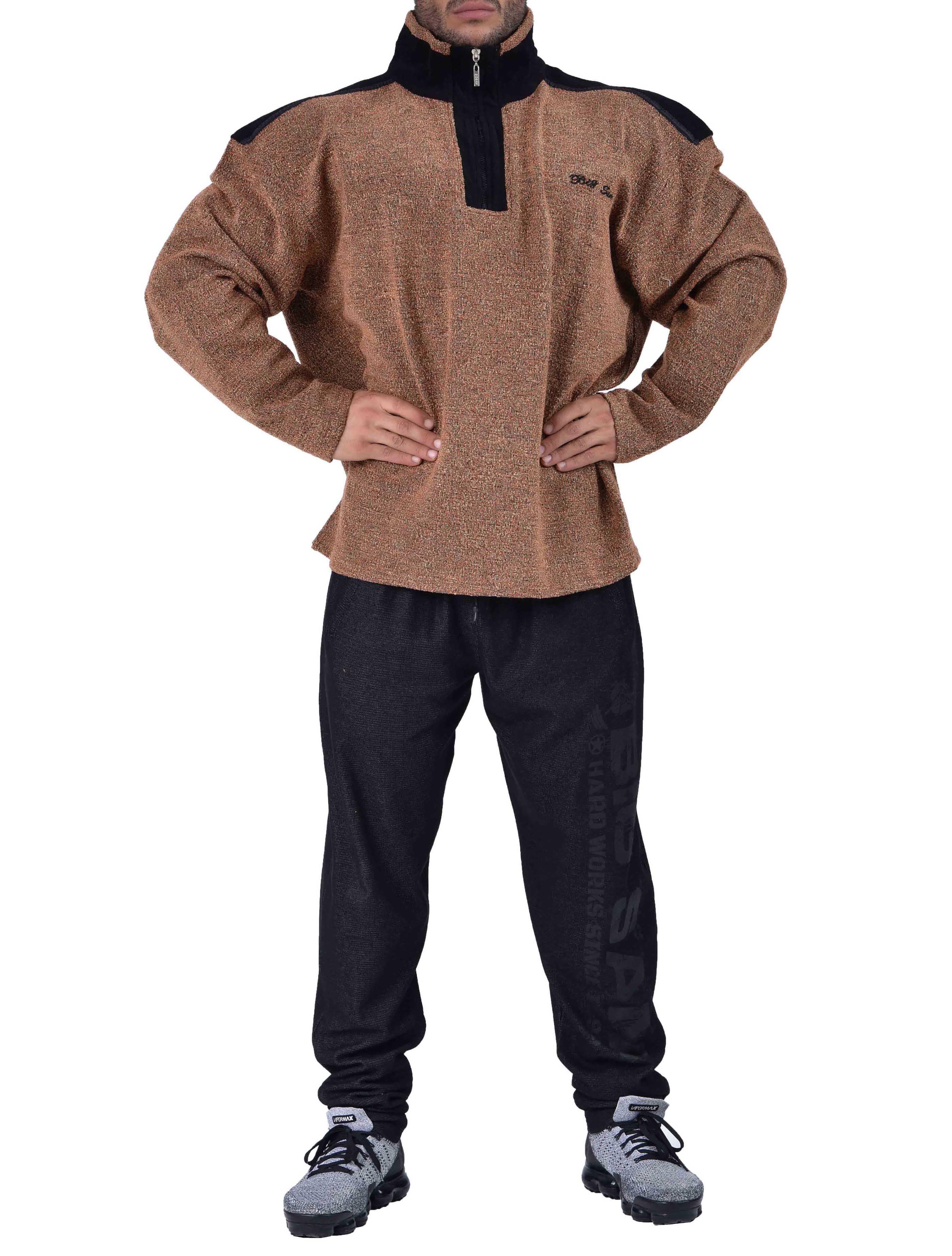Kahverengi Oduncu Kışlık Body Sweatshirt Big Sam 4604