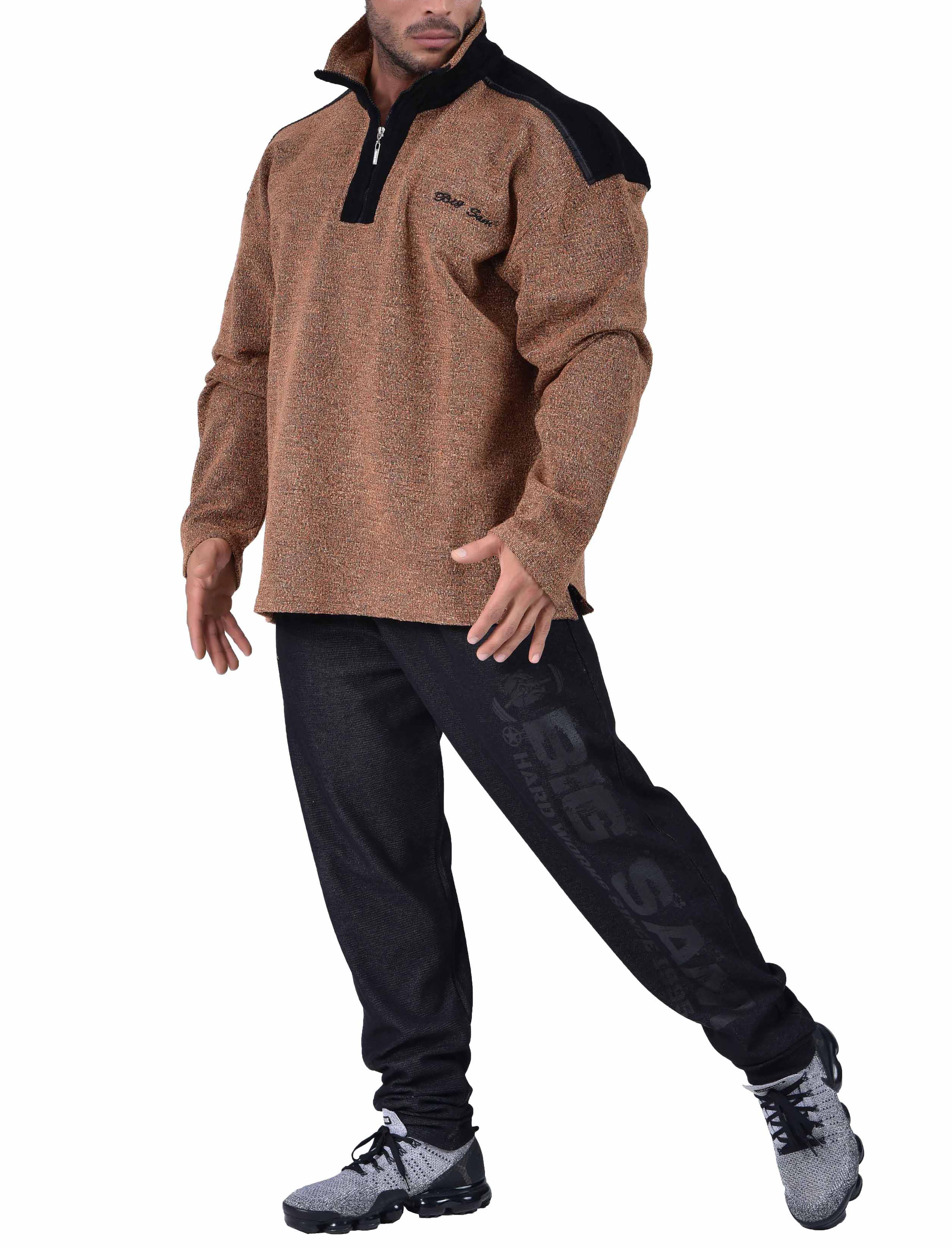 Kahverengi Oduncu Kışlık Body Sweatshirt Big Sam 4604