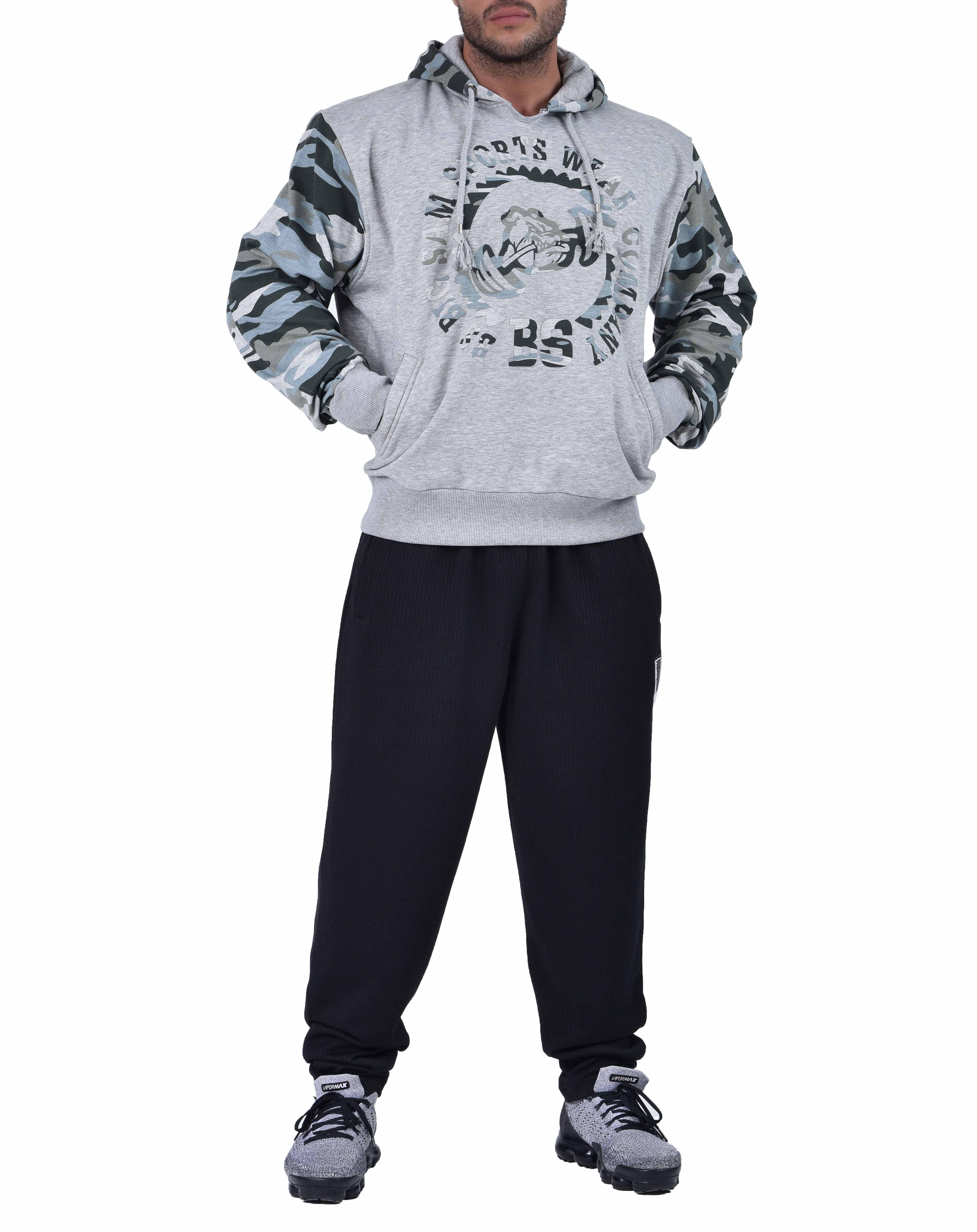 Kamuflaj Detaylı Kapşonlu Sweatshirt Big Sam 4665