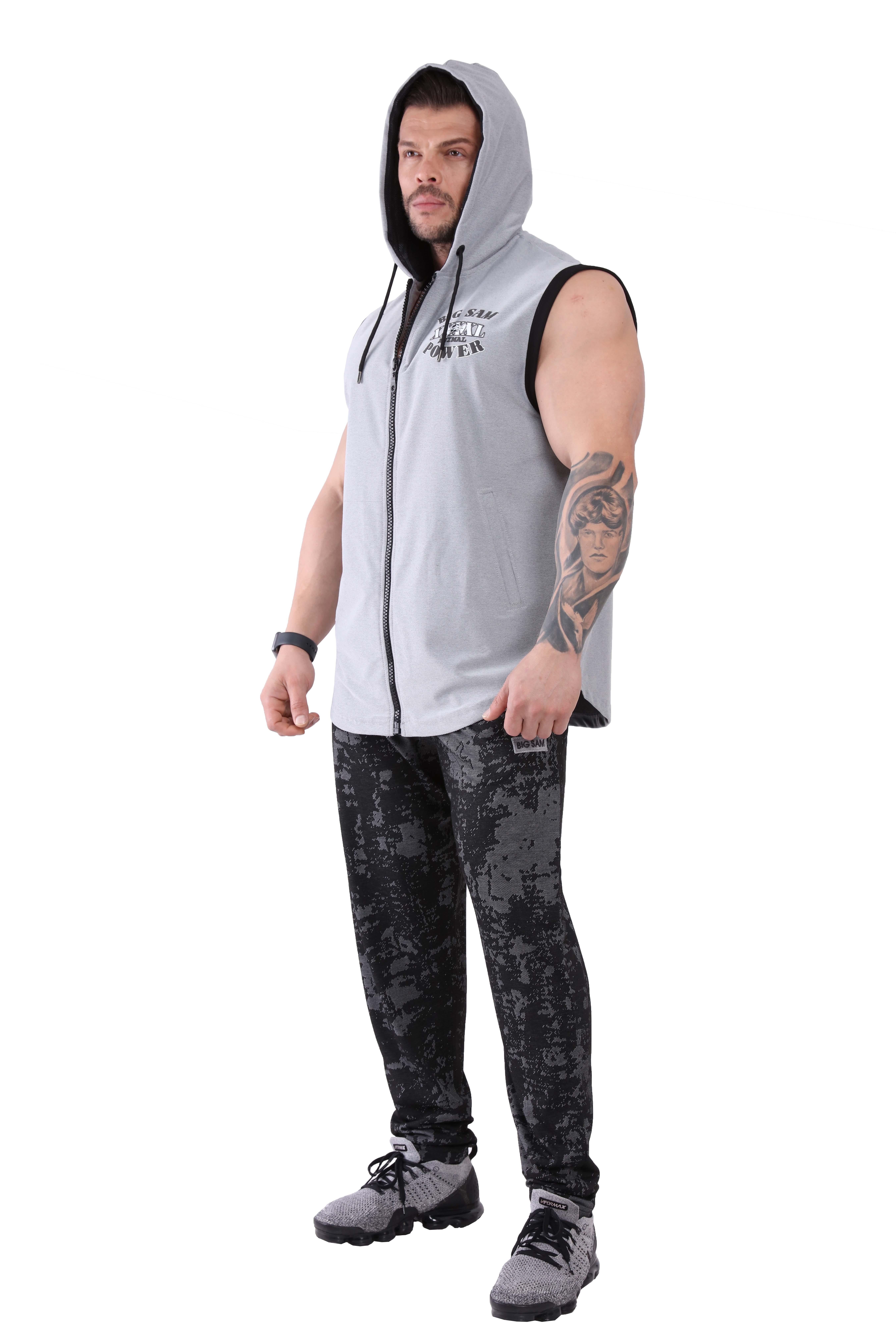 Kapşonlu Fitness Antrenman Yeleği Kolsuz T-shirt Big Sam 3622