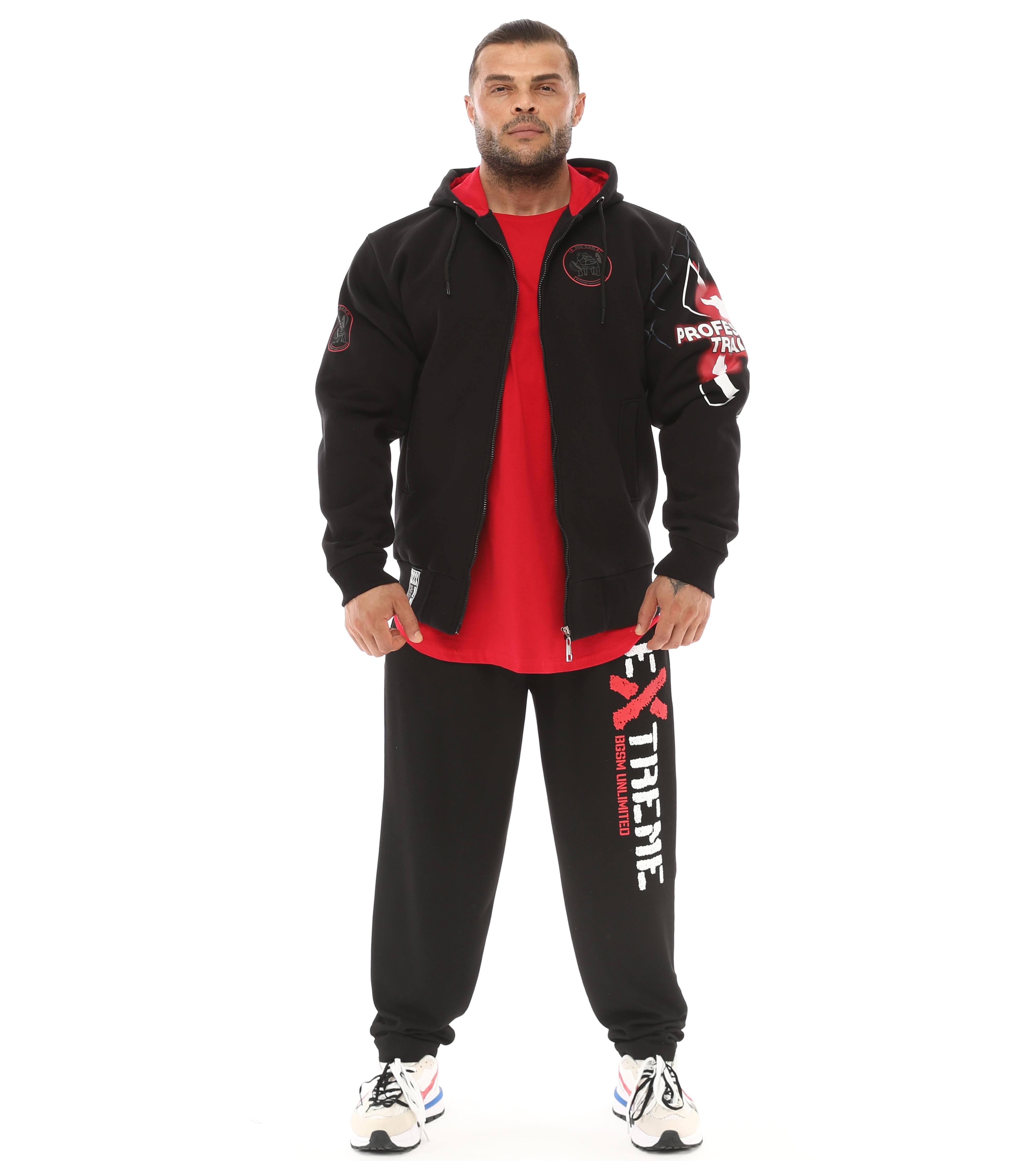 Kapşonlu Kışlık Oversize Polar Eşofman Üstü Spor Ceket Big Sam 3571