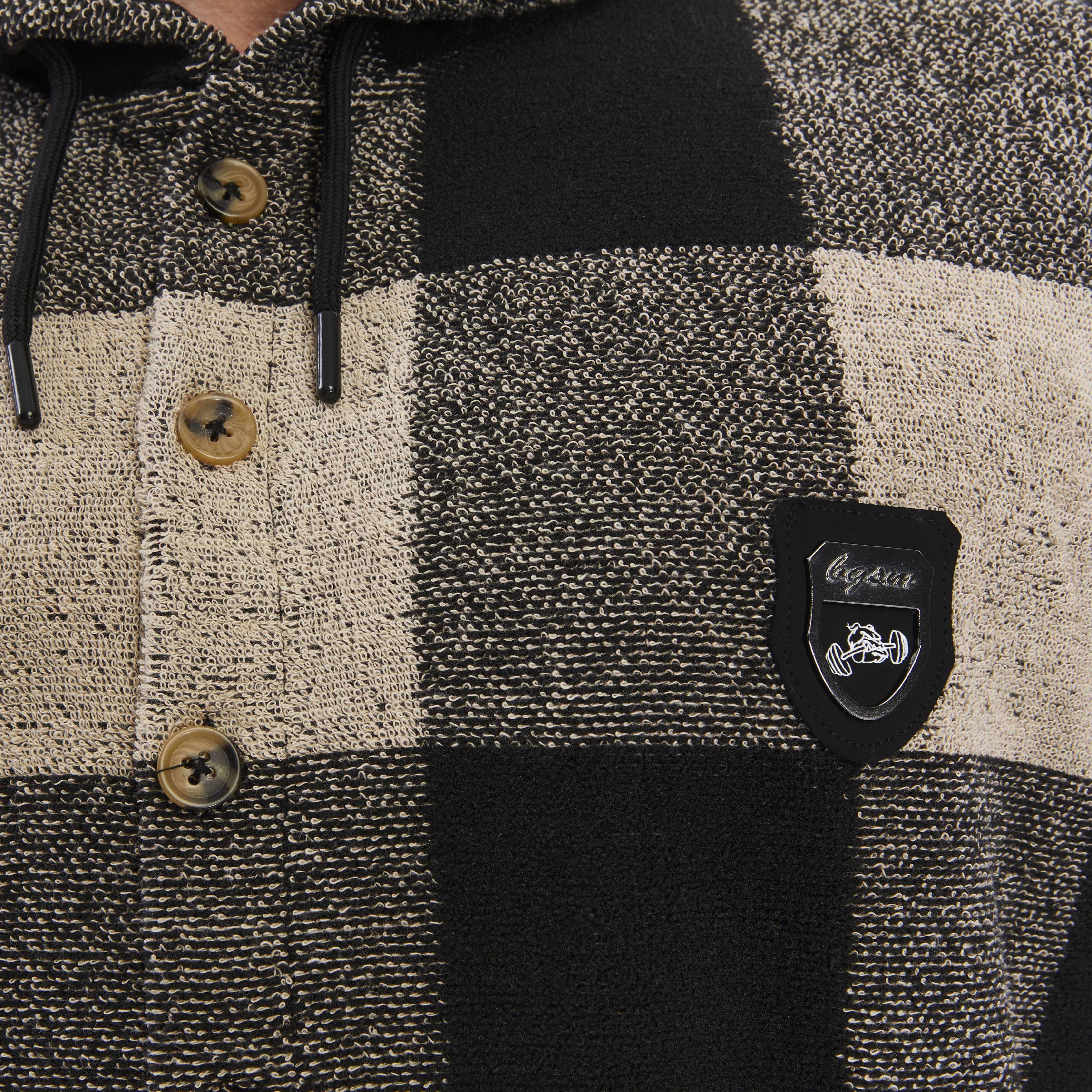Kapşonlu Overshirt Geniş Kesim Kapşonlu Üst BGSM 5046