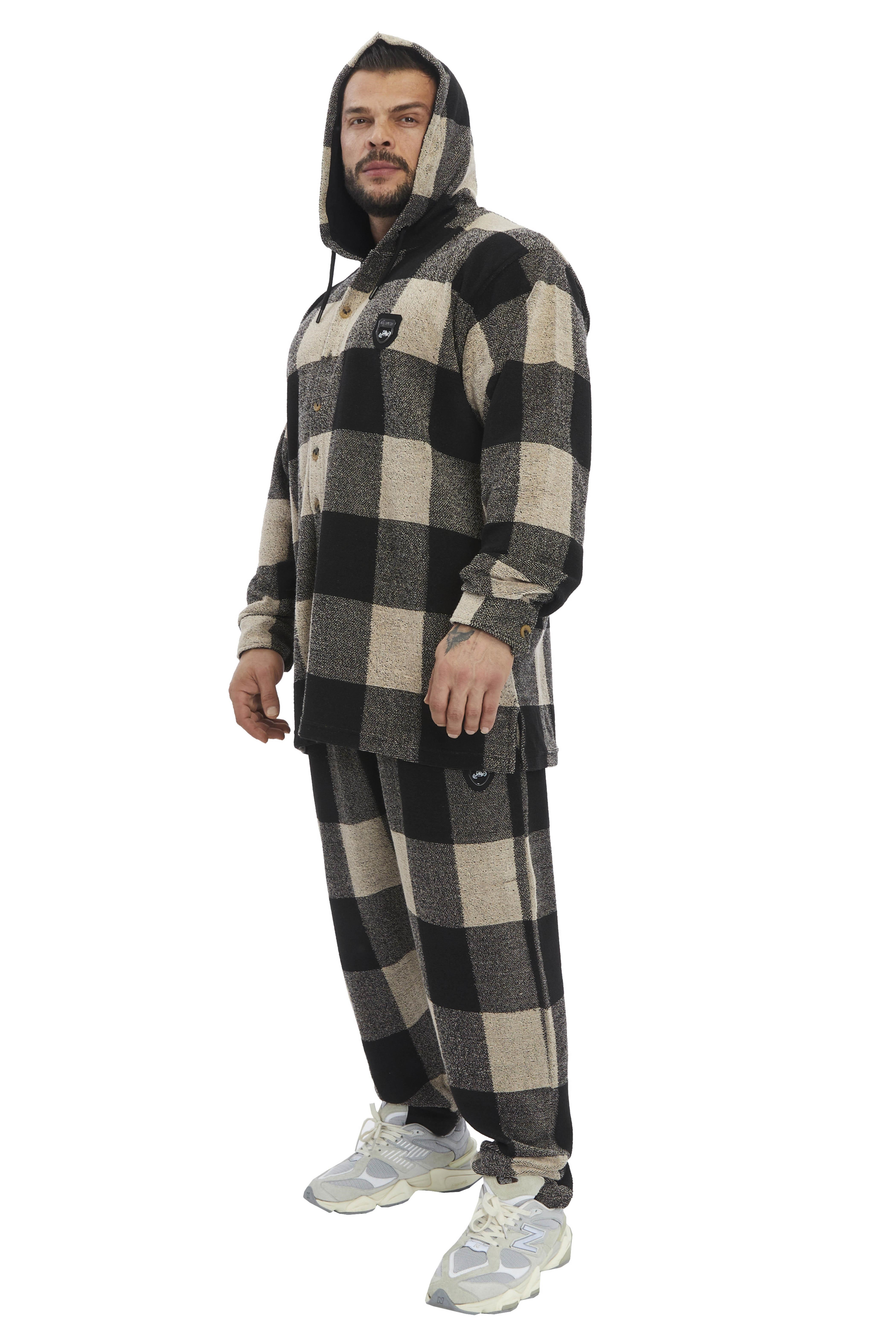 Kapşonlu Overshirt Geniş Kesim Kapşonlu Üst BGSM 5046