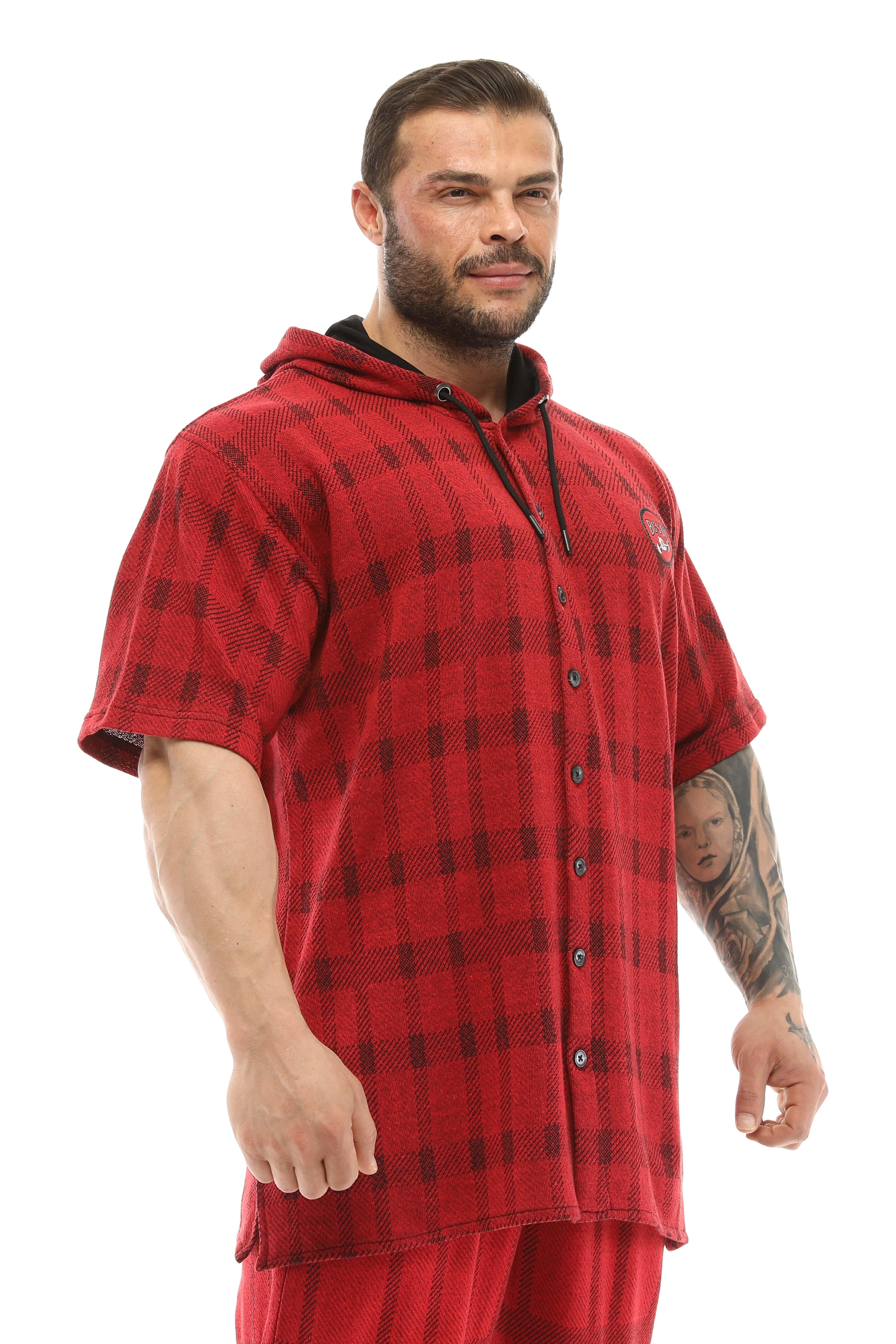 Kapşonlu Oversize Kısa Kollu Gömlek BGSM 5051