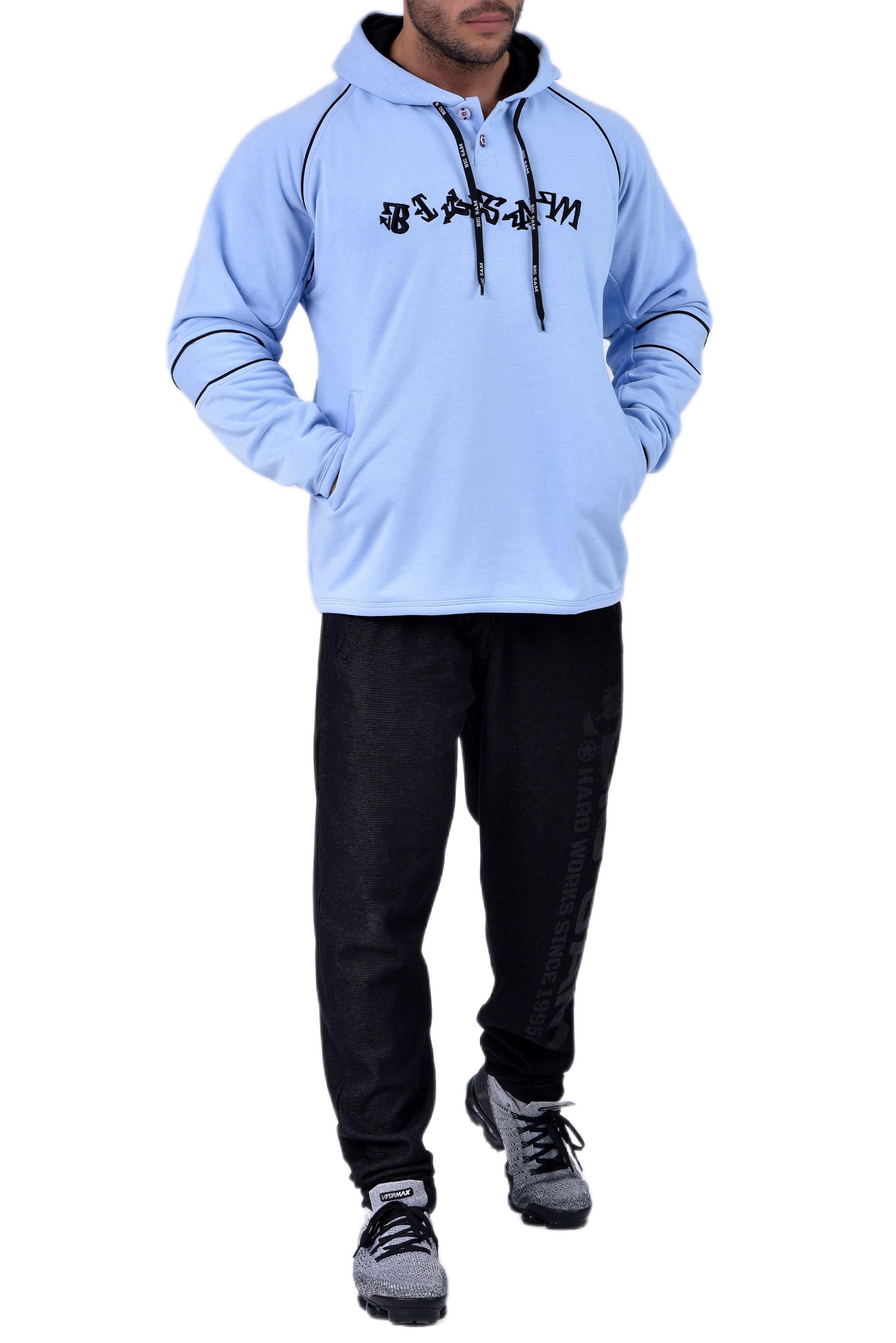 Kapşonşu Mavi Kışlık Sweatshirt Big Sam 4549