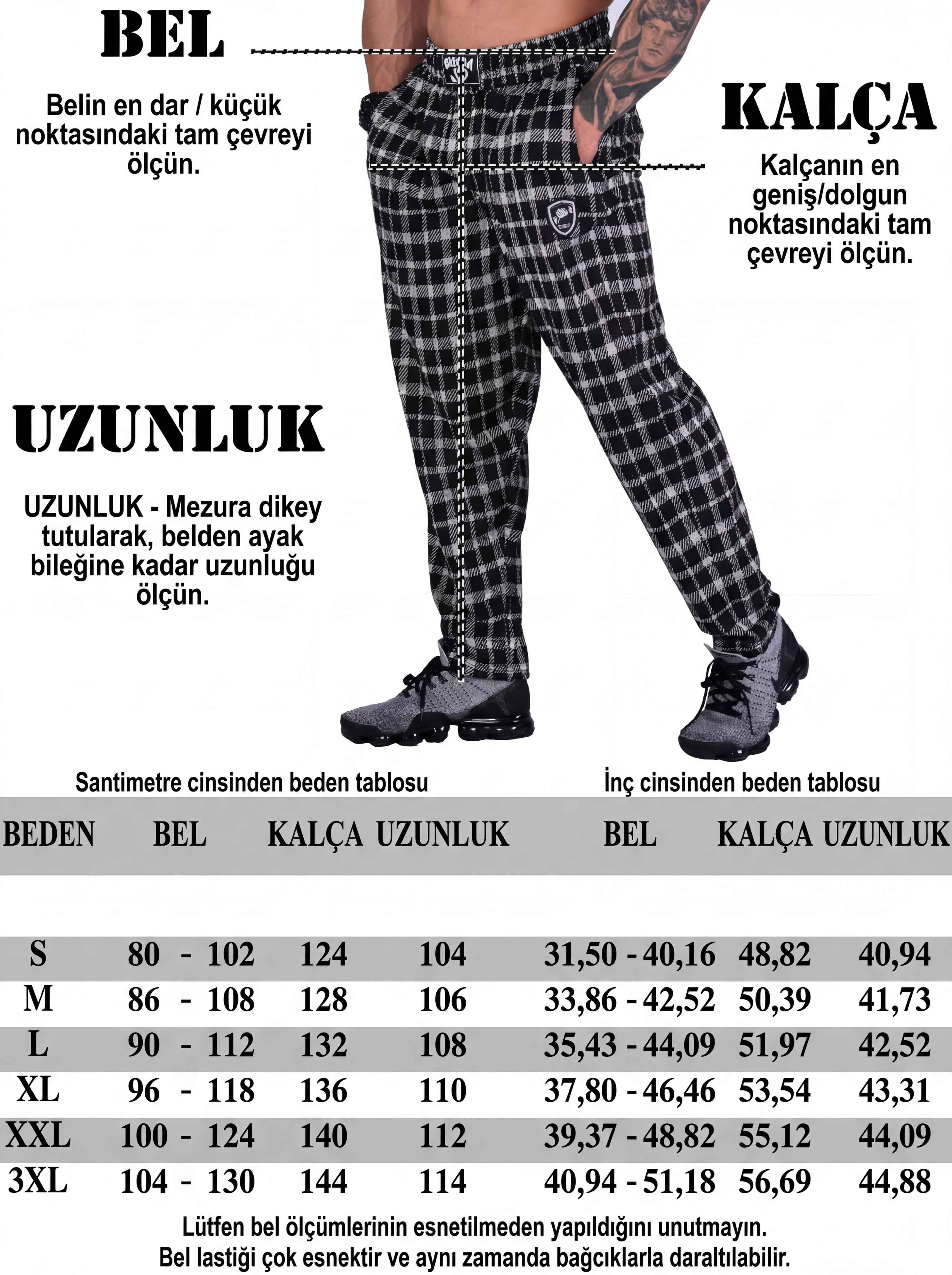 Kareli Erkek Eşofman Altı BGSM PNT1332