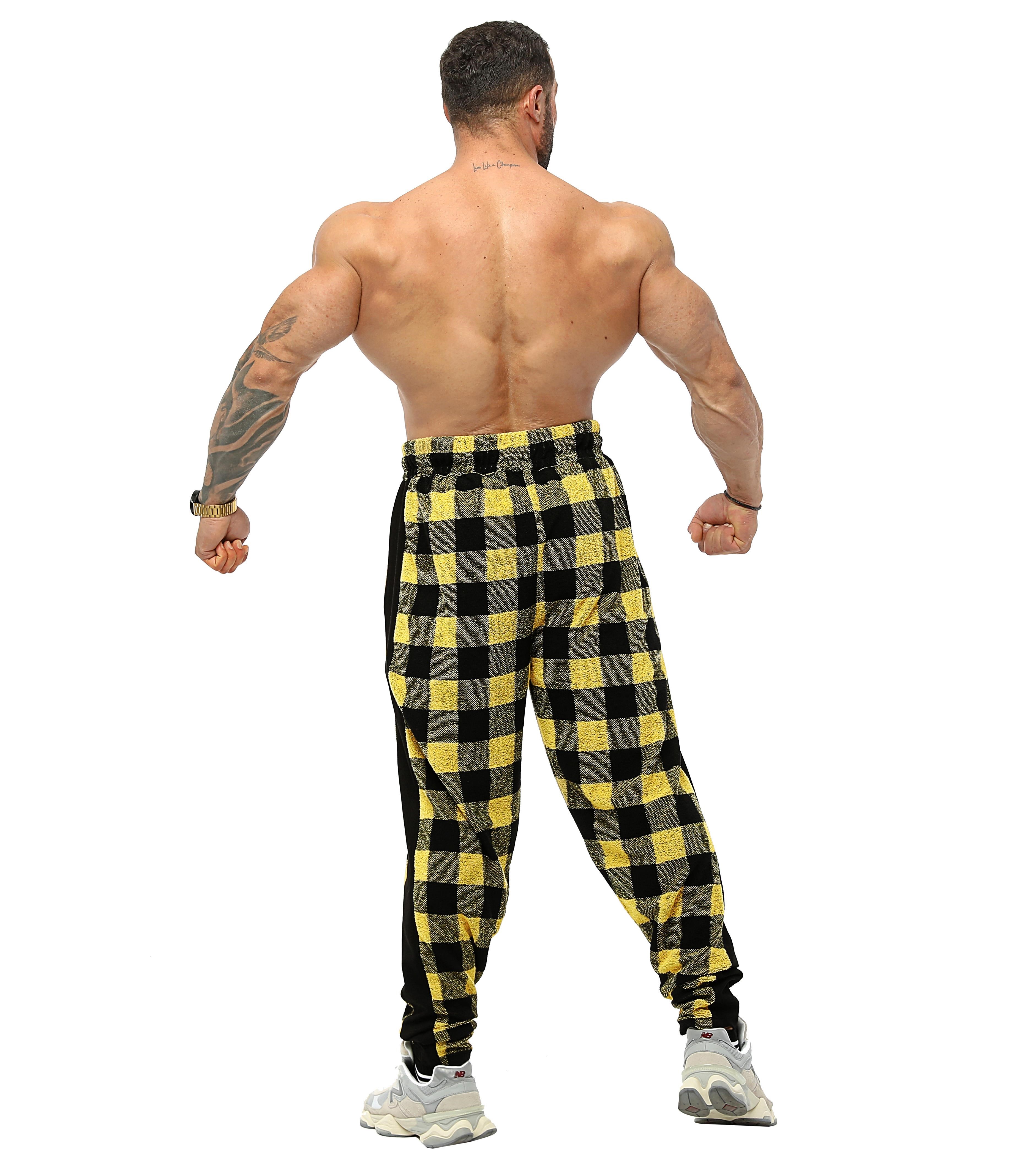 Kışlık Eşofman Altı Kareli Oversize Body Pantolon