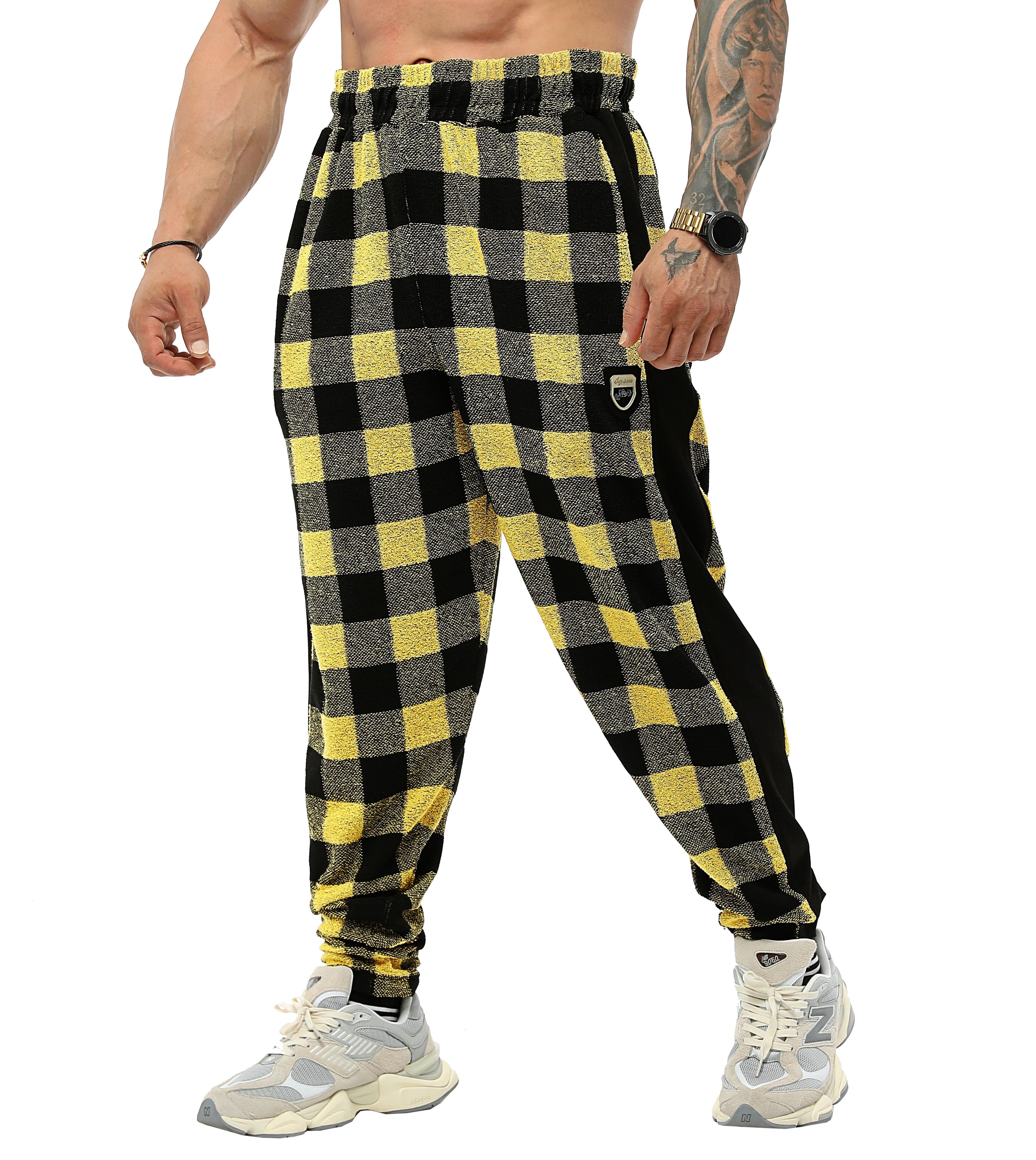 Kışlık Eşofman Altı Kareli Oversize Body Pantolon