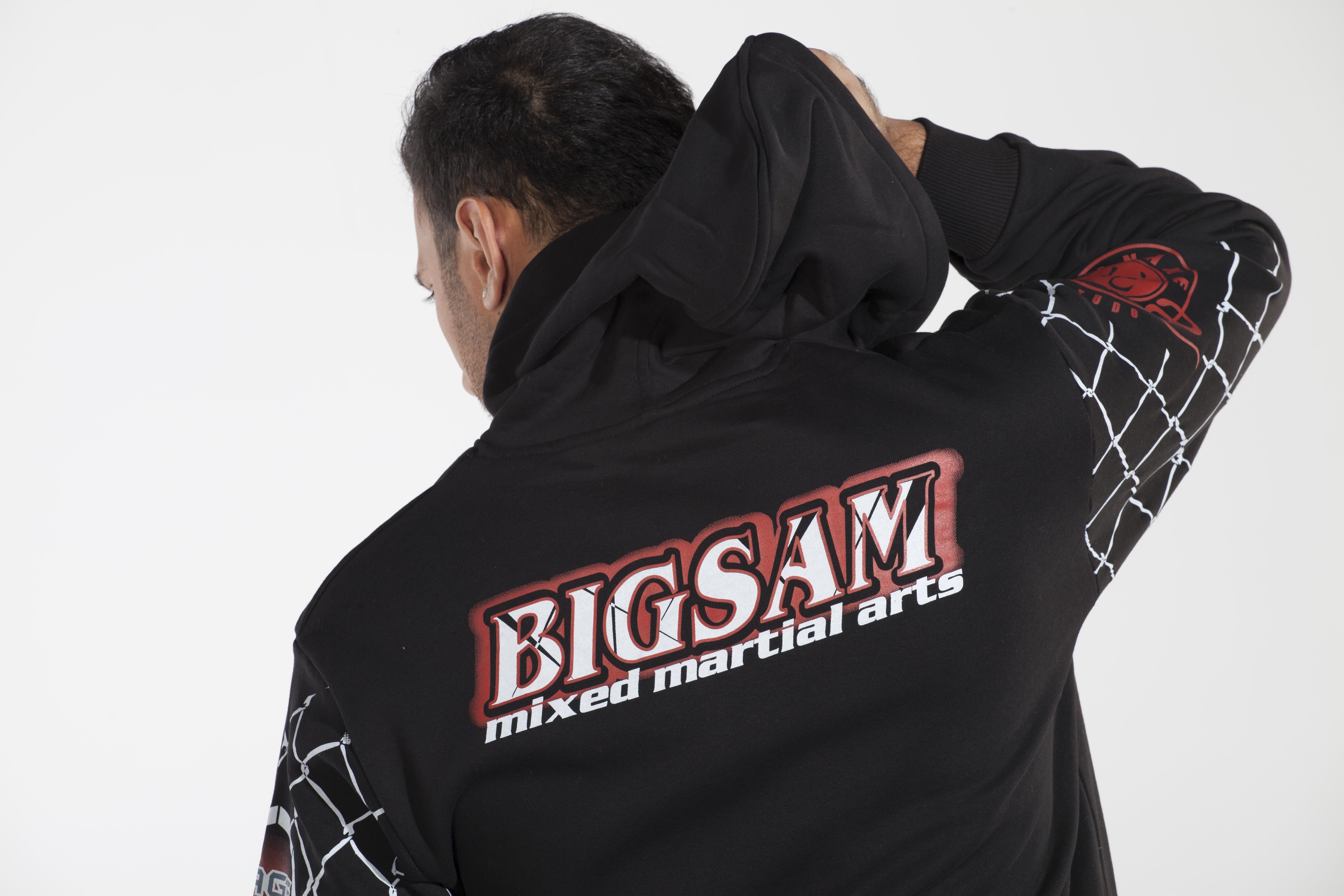 Kışlık Kapşonlu Extreme Sweatshirt Baskılı Ceket Big Sam 3572