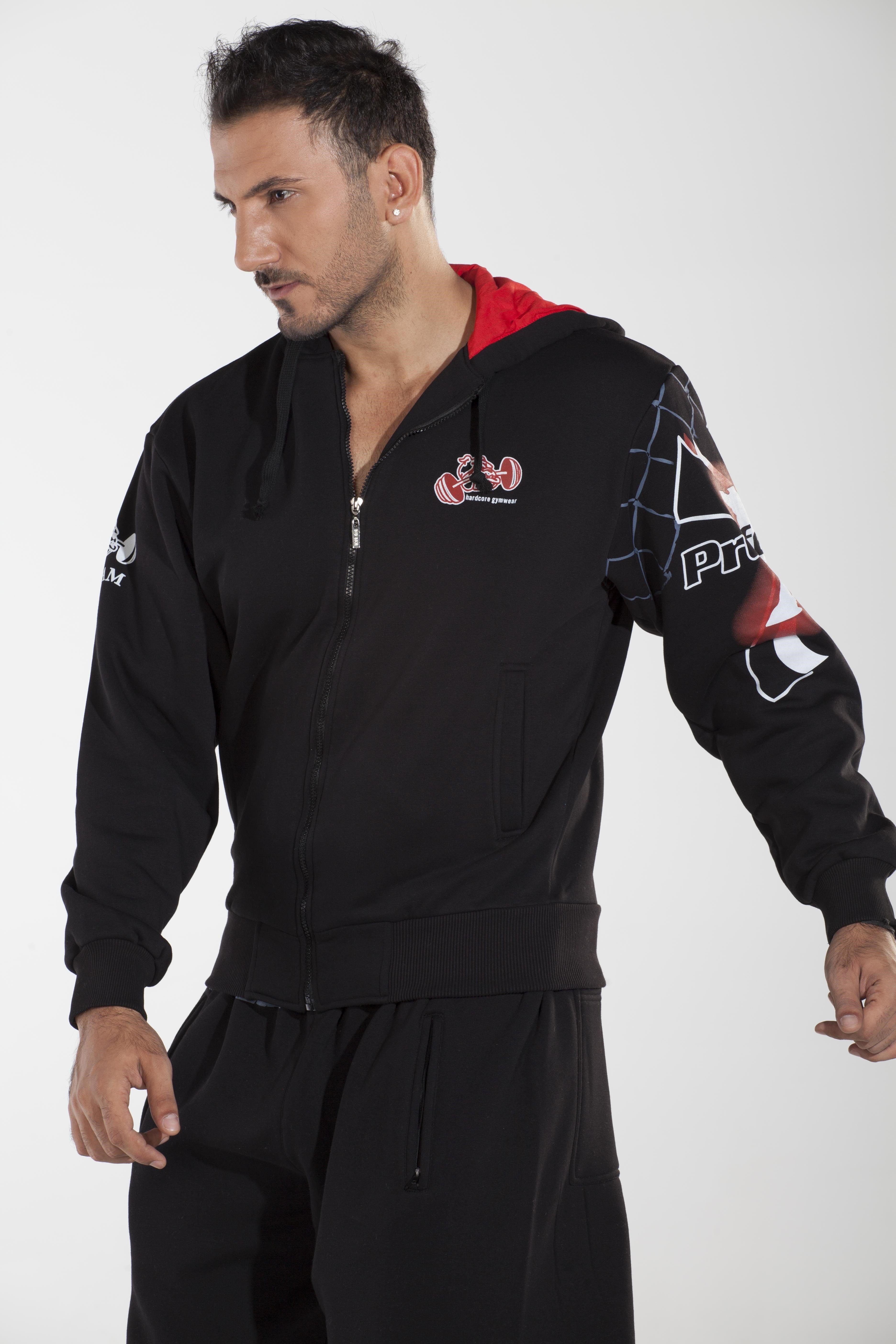 Kışlık Kapşonlu Extreme Sweatshirt Baskılı Ceket Big Sam 3572