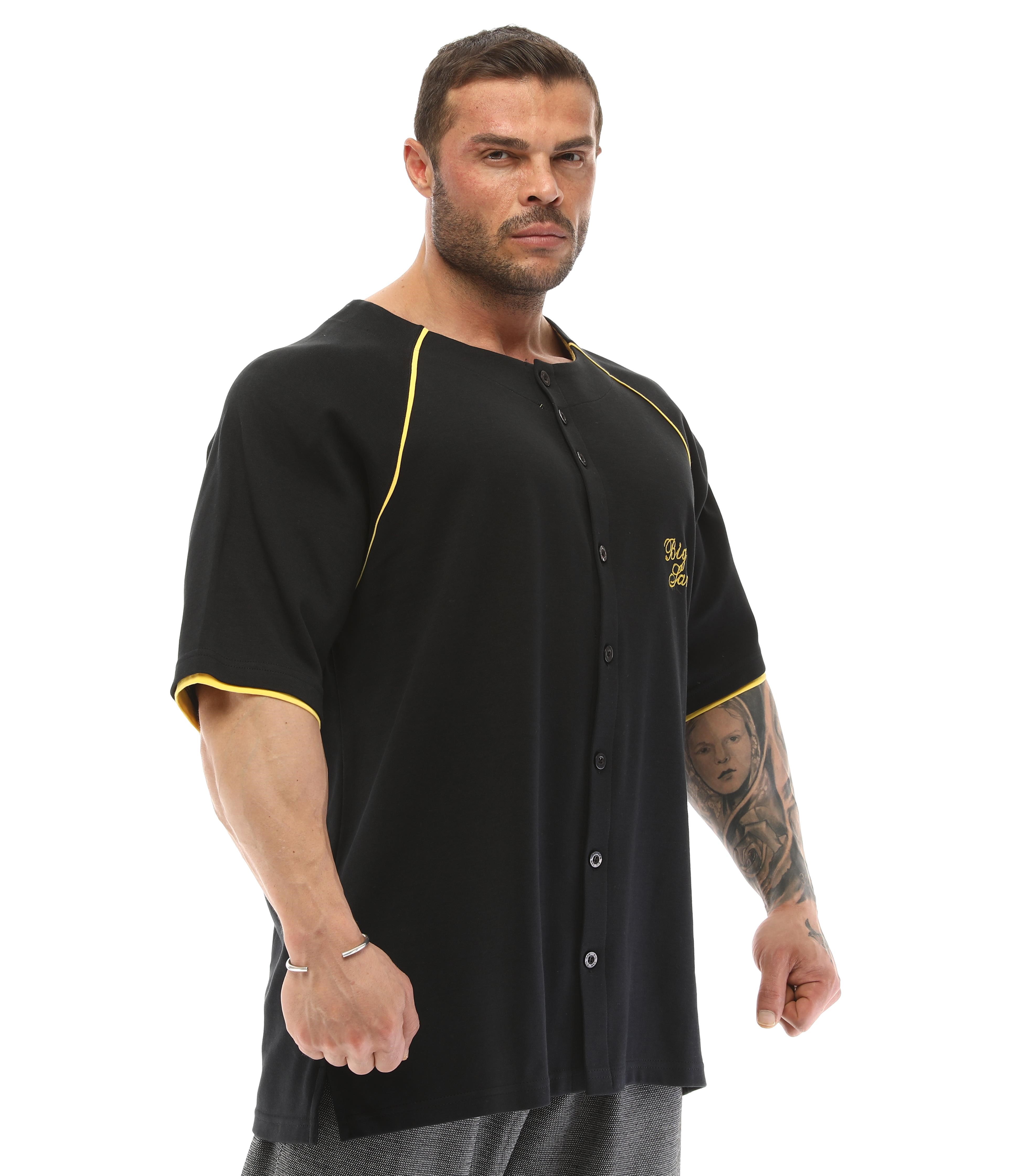 Lacivert Oldschool Bodybuilding Gömlek Big Sam 5001