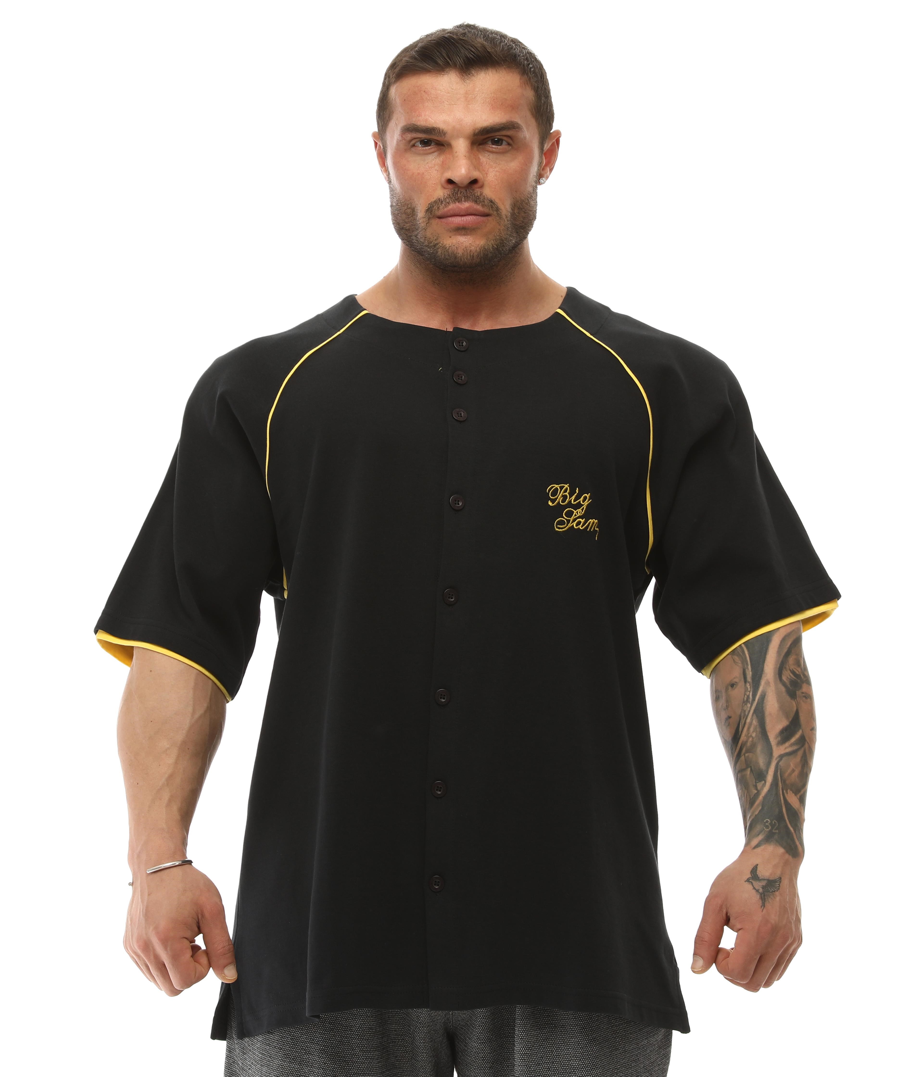 Lacivert Oldschool Bodybuilding Gömlek Big Sam 5001