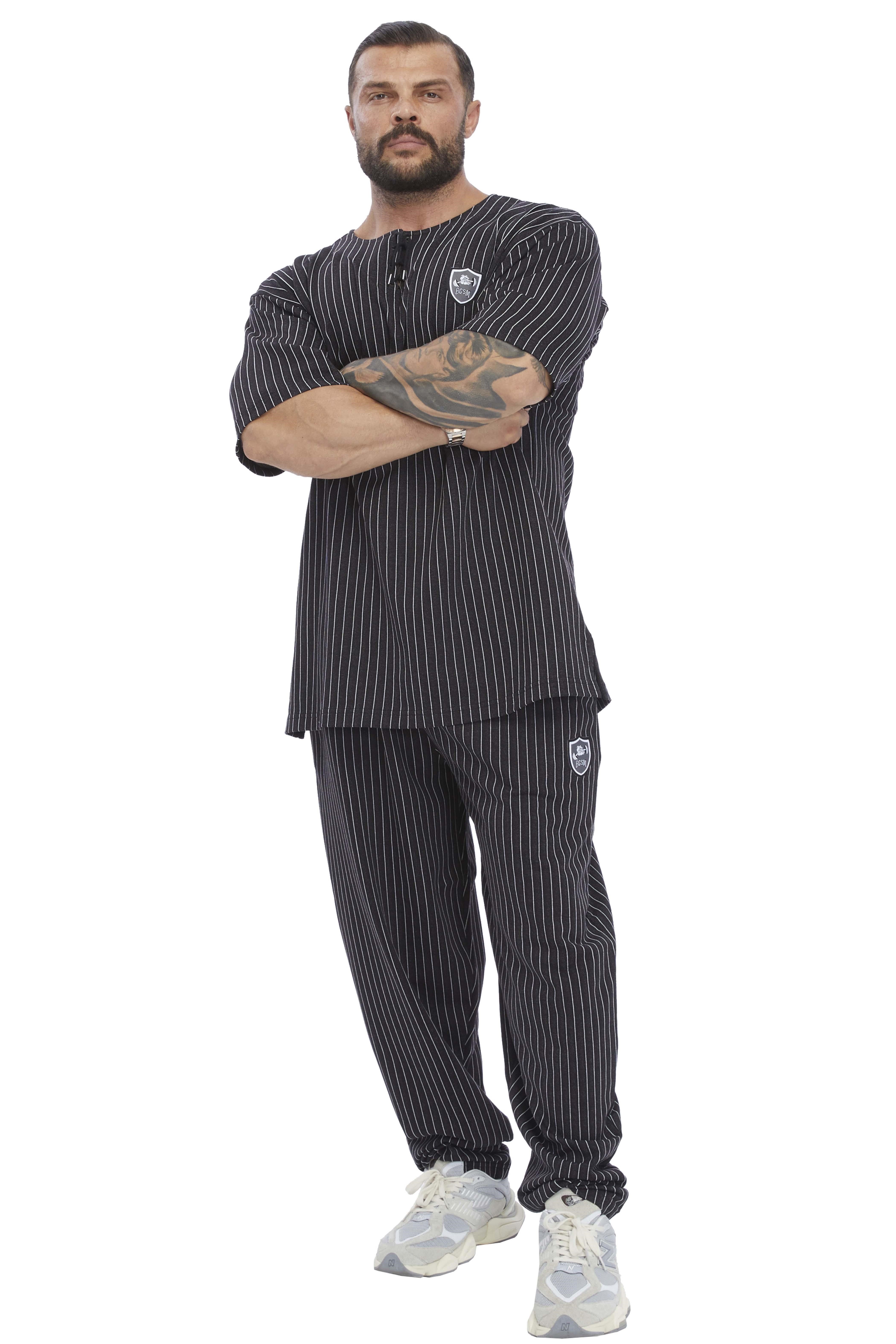 Loose Fit Çizgili Yazlık Eşofman Altı Fitness Pantolon BGSM PNT1398