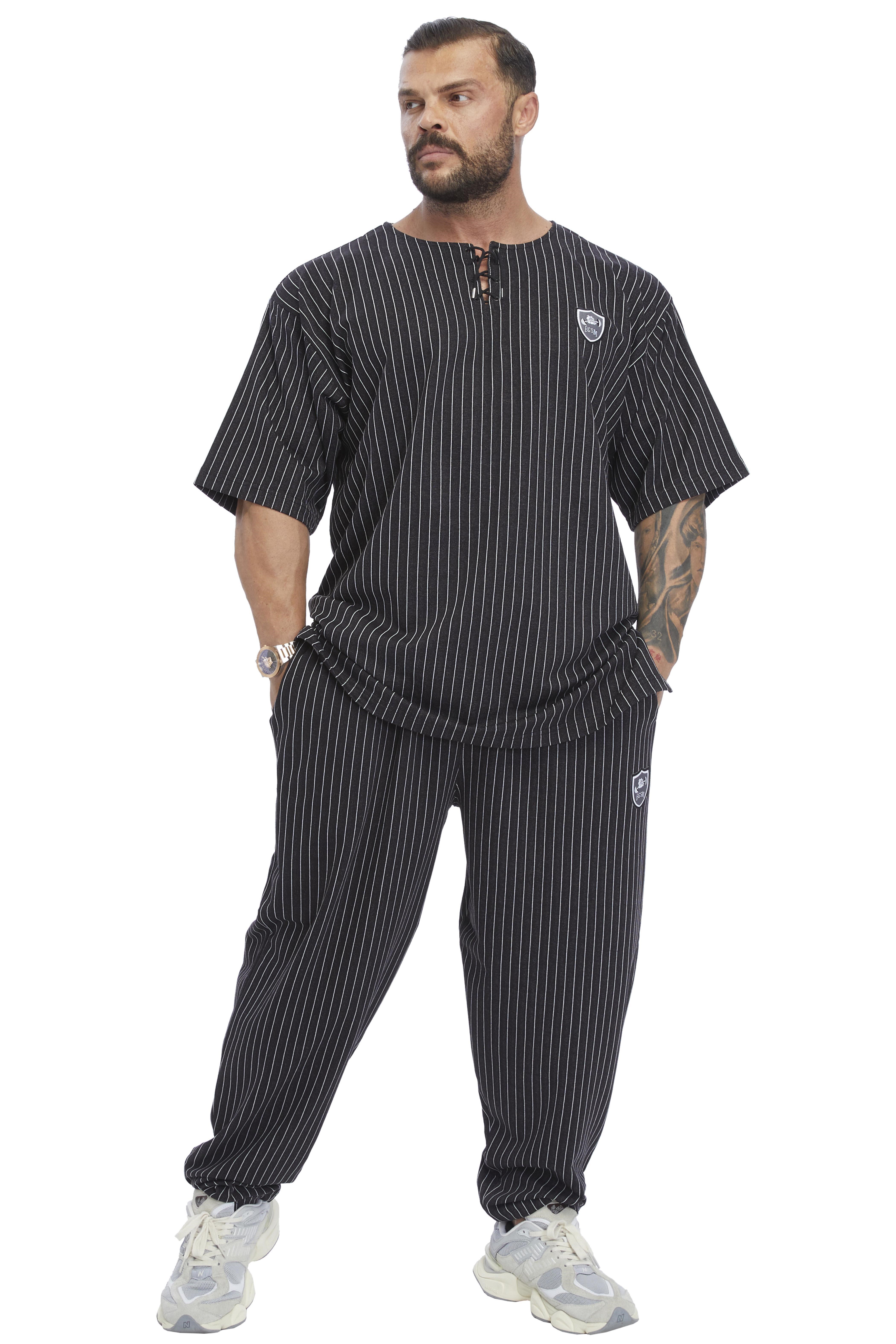 Loose Fit Çizgili Yazlık Eşofman Altı Fitness Pantolon BGSM PNT1398