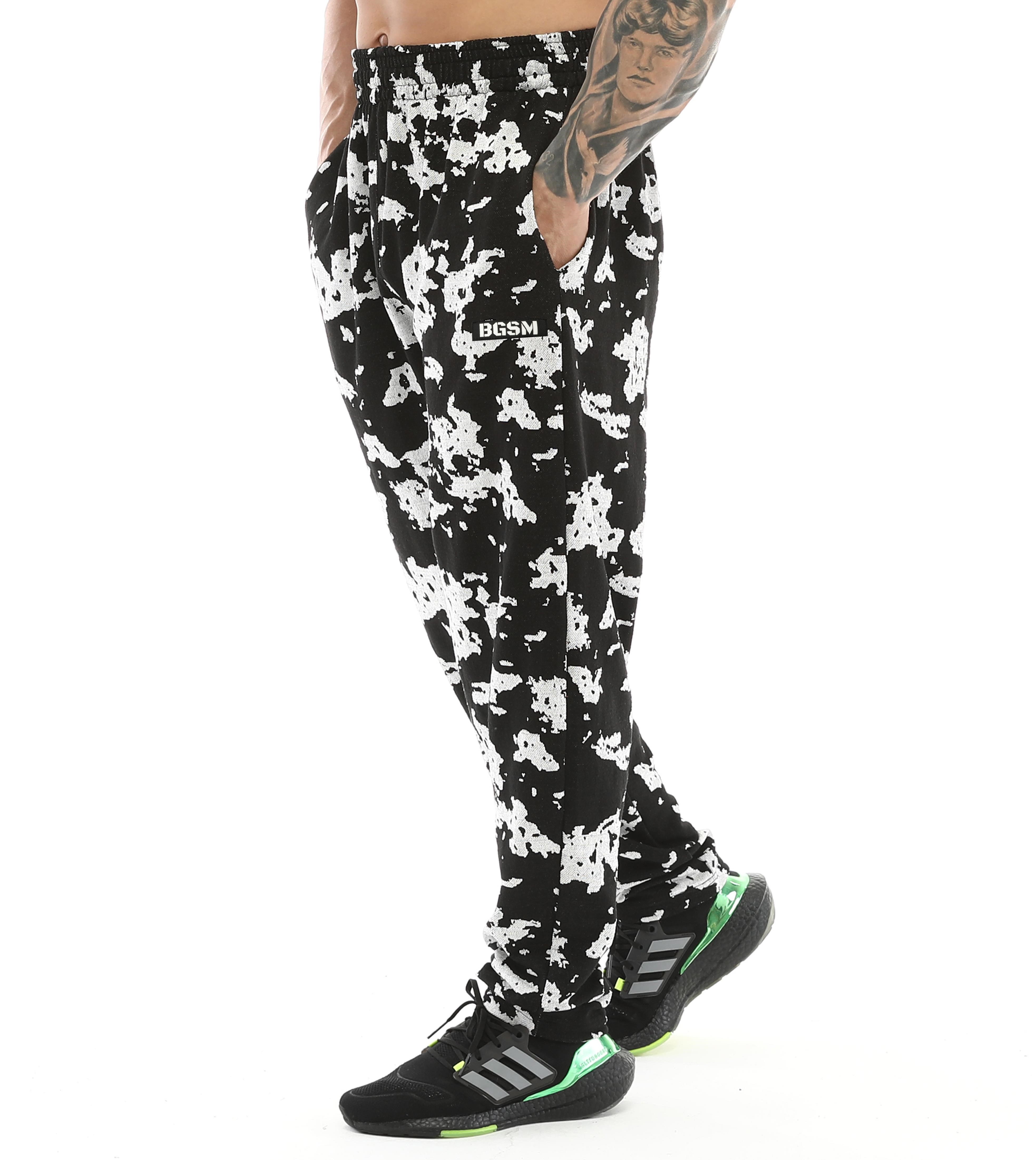 Loose Fit Desenli Eşofman Altı Bodybuilding Pantolon BGSM PNT1374