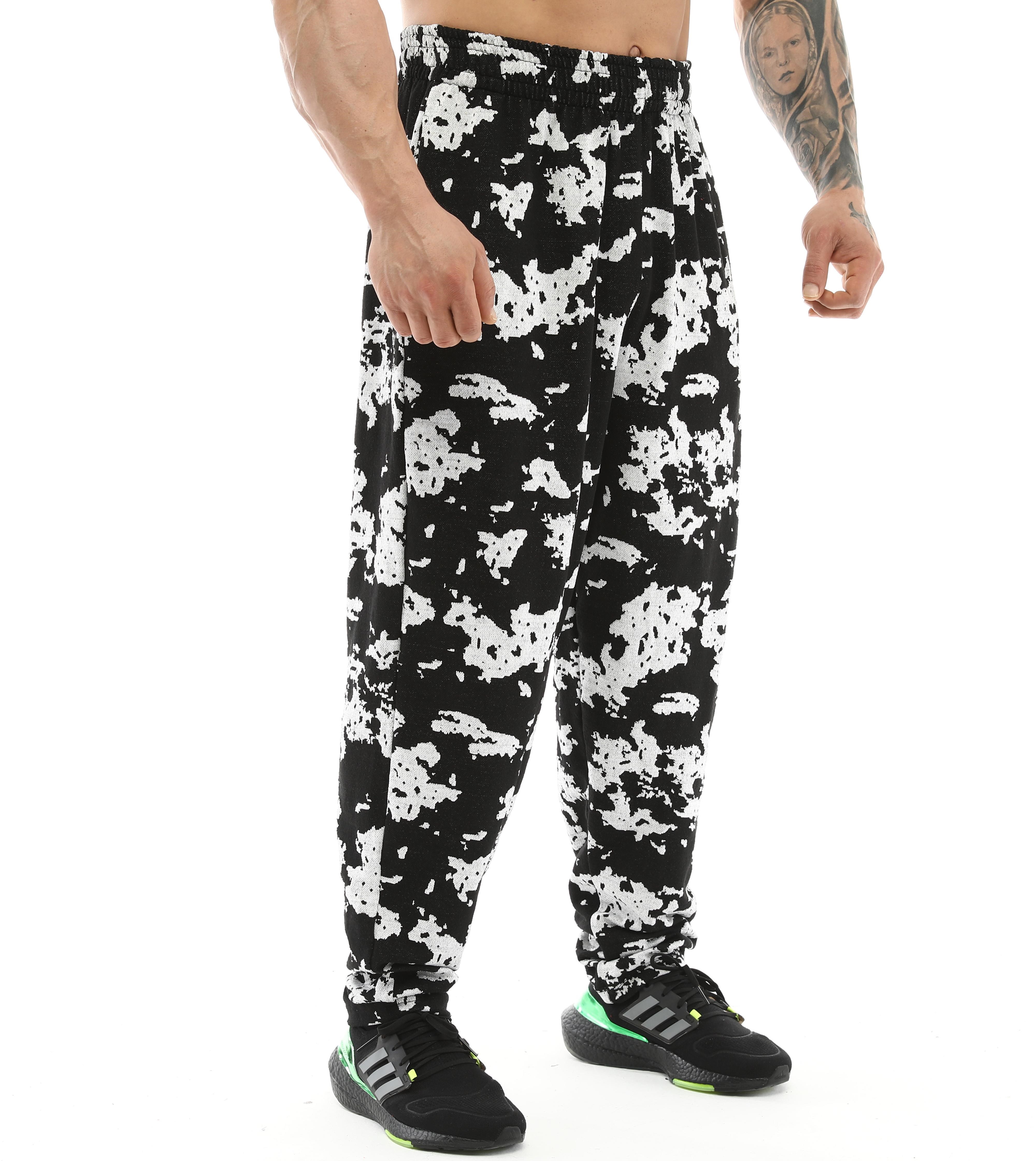 Loose Fit Desenli Eşofman Altı Bodybuilding Pantolon BGSM PNT1374