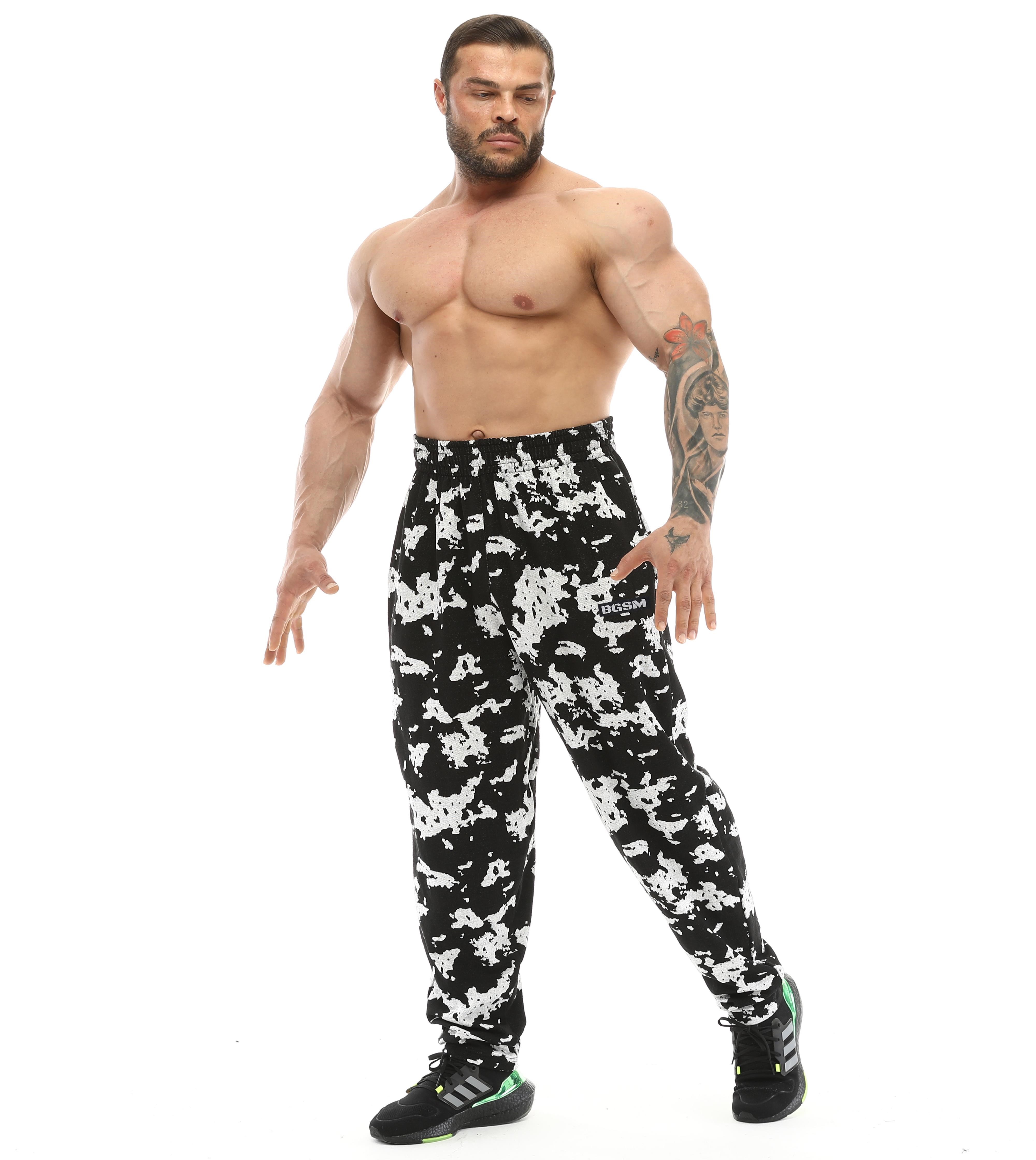 Loose Fit Desenli Eşofman Altı Bodybuilding Pantolon BGSM PNT1374