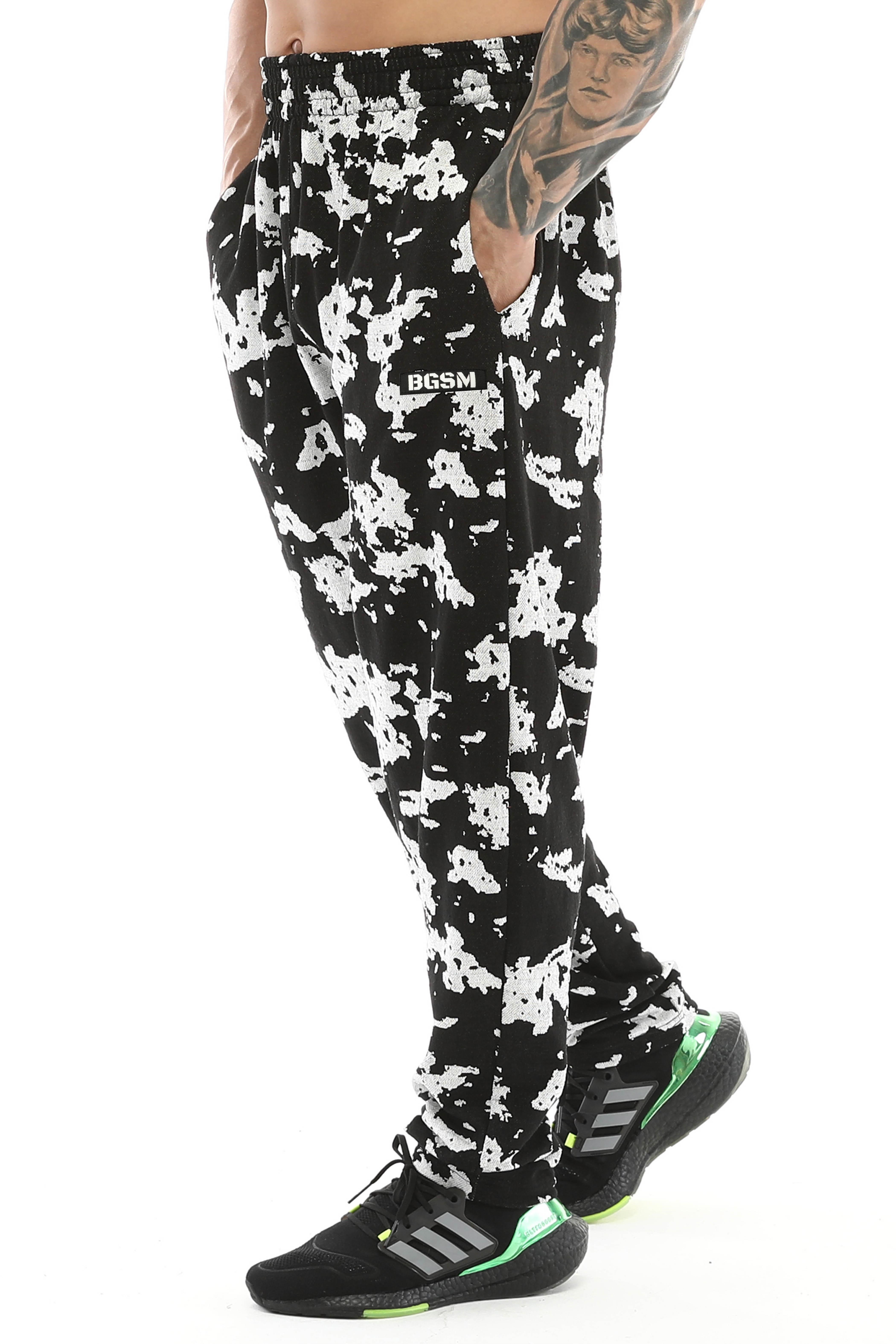 Loose Fit Desenli Eşofman Altı Bodybuilding Pantolon BGSM PNT1374