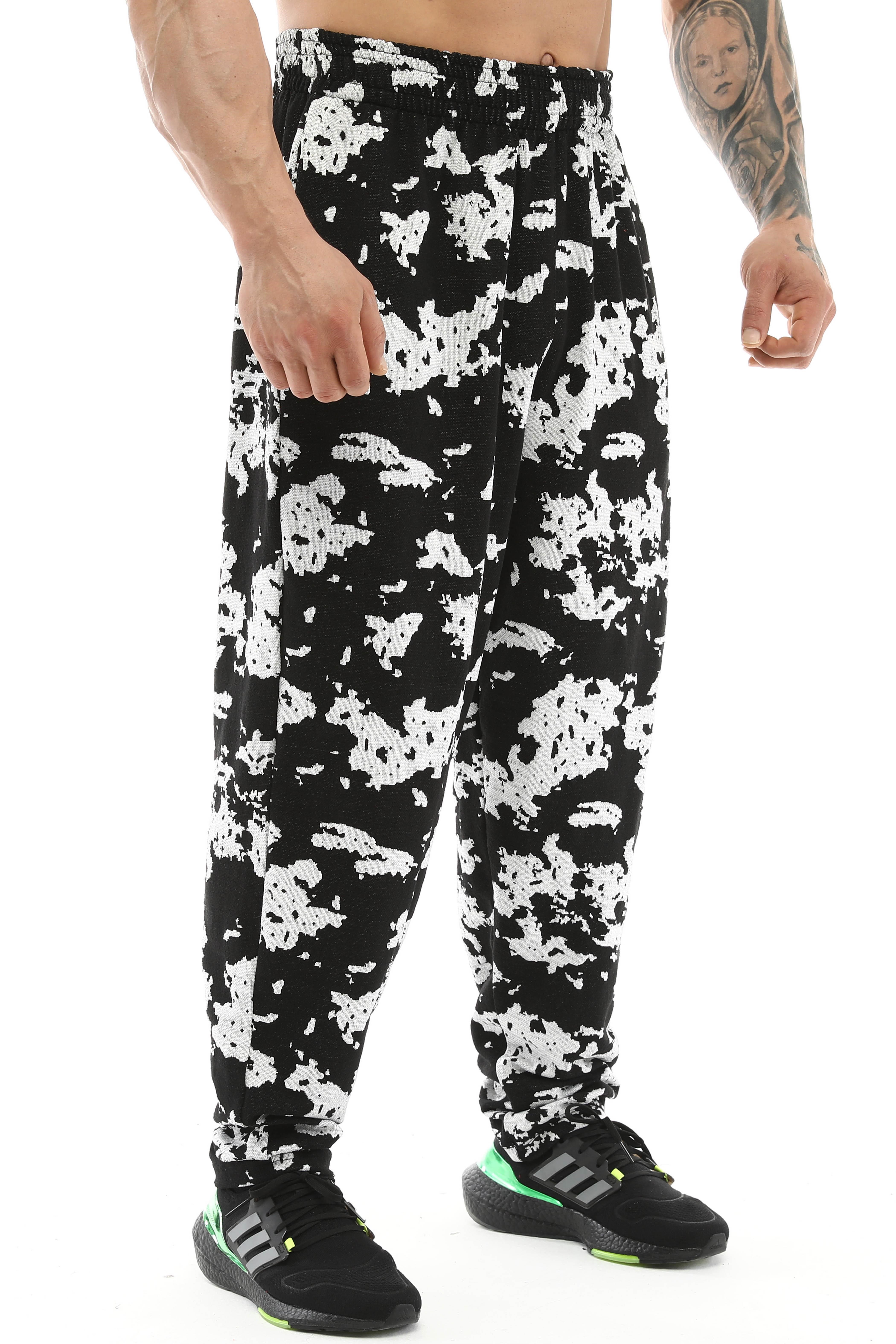 Loose Fit Desenli Eşofman Altı Bodybuilding Pantolon BGSM PNT1374