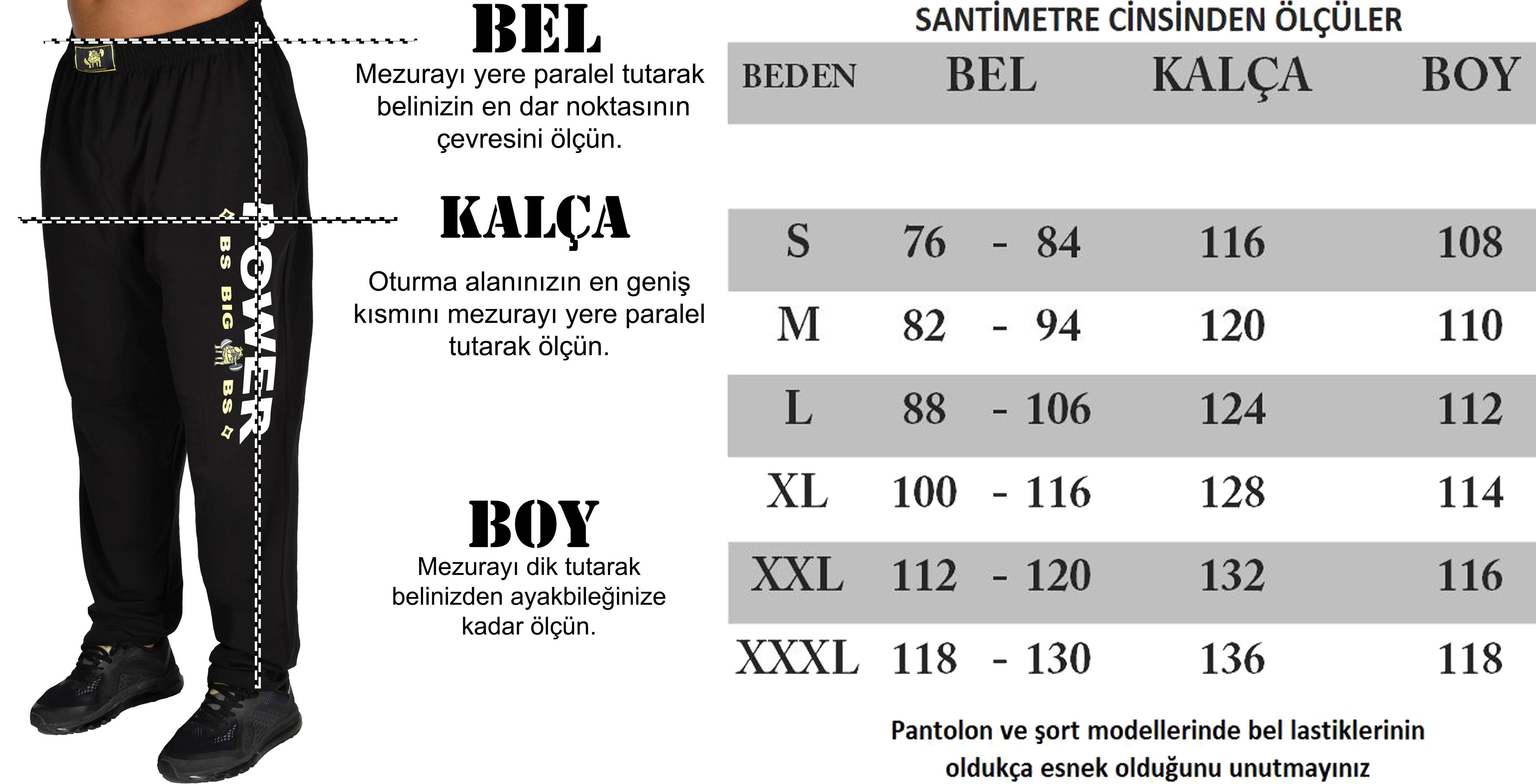 Loose Fit Erkek Eşofman Altı Gym Pantolon Big Sam 820