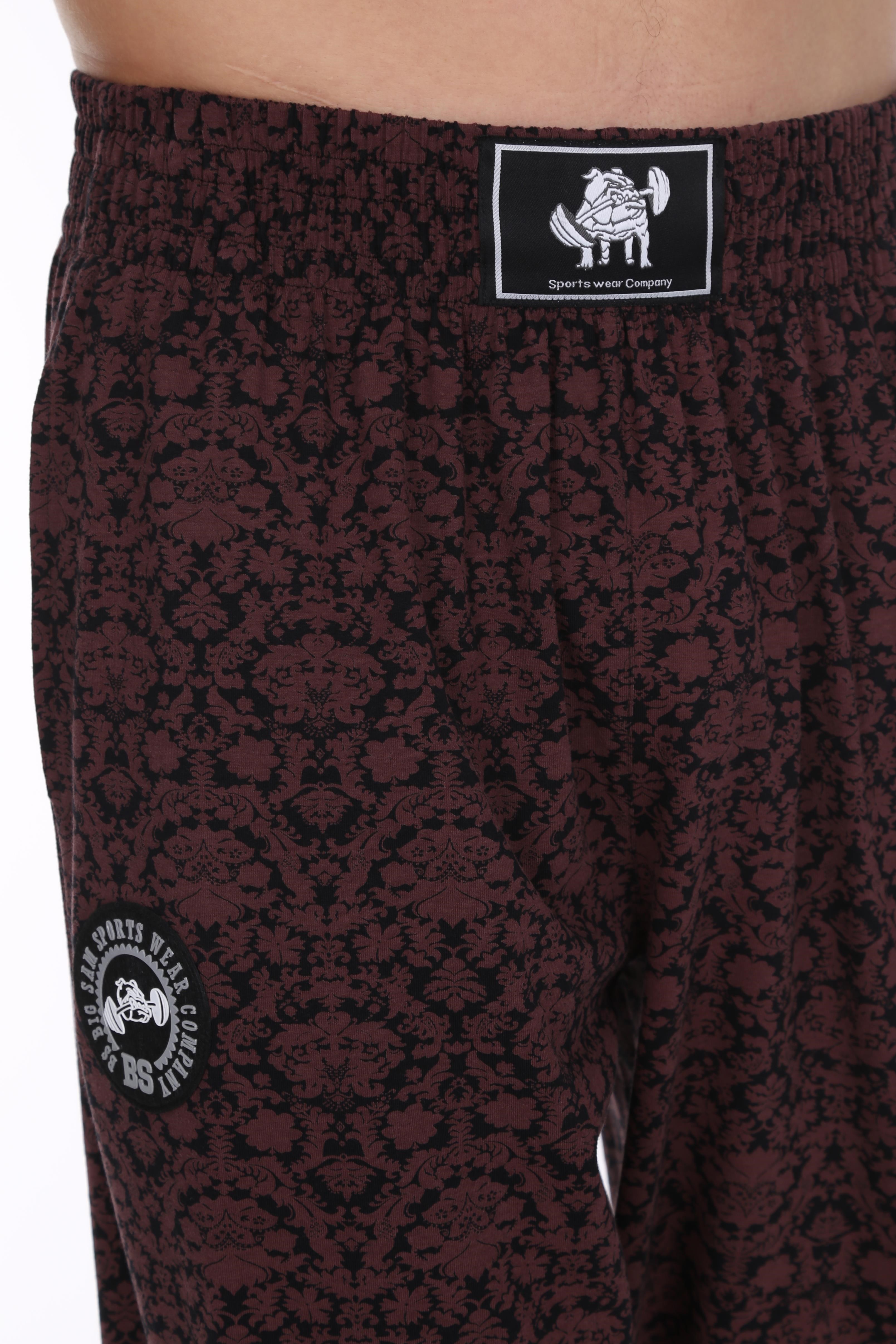 Loose Fit Etnik Desen Eşofman Altı Gym Pantolon Big Sam 1164