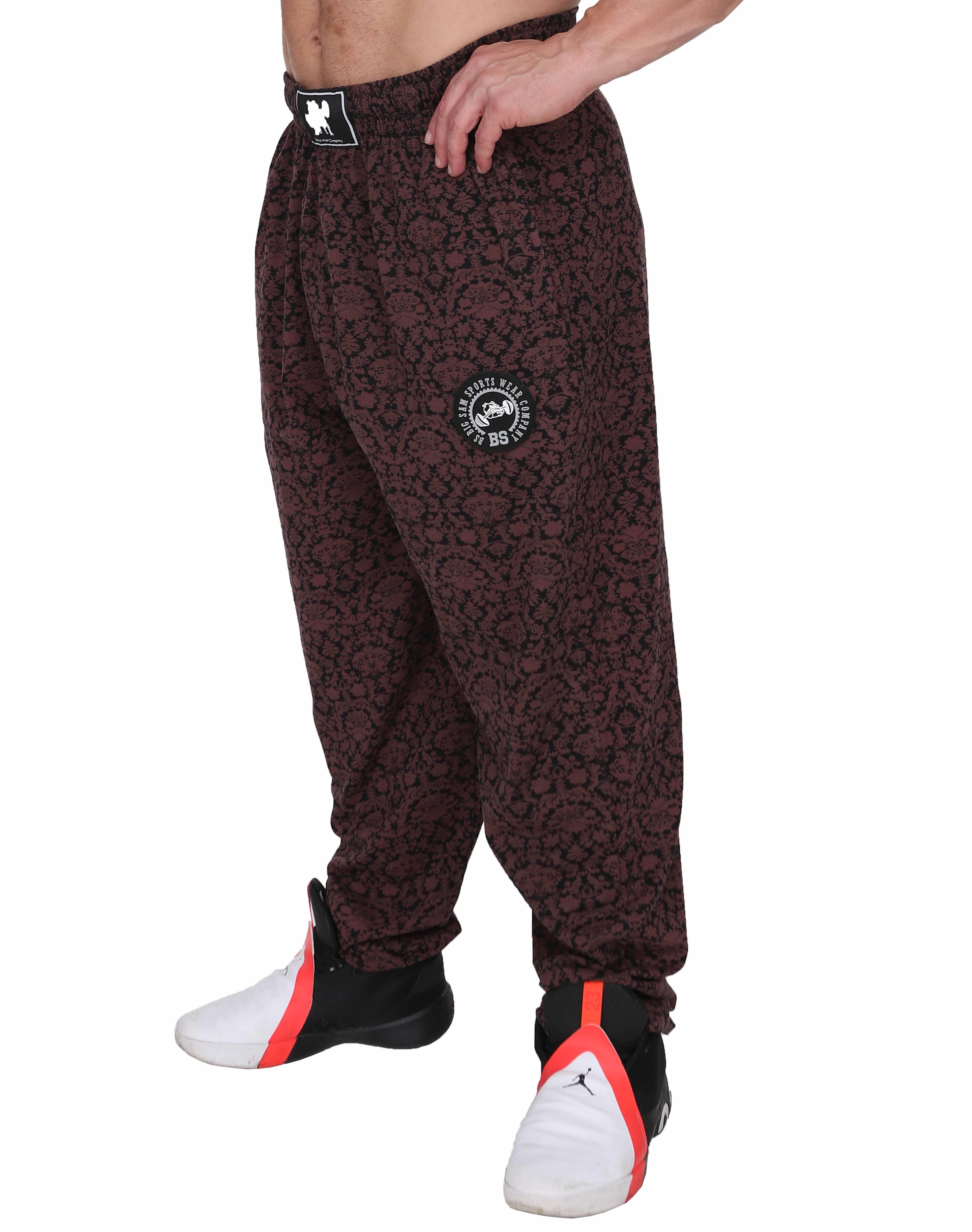 Loose Fit Etnik Desen Eşofman Altı Gym Pantolon Big Sam 1164