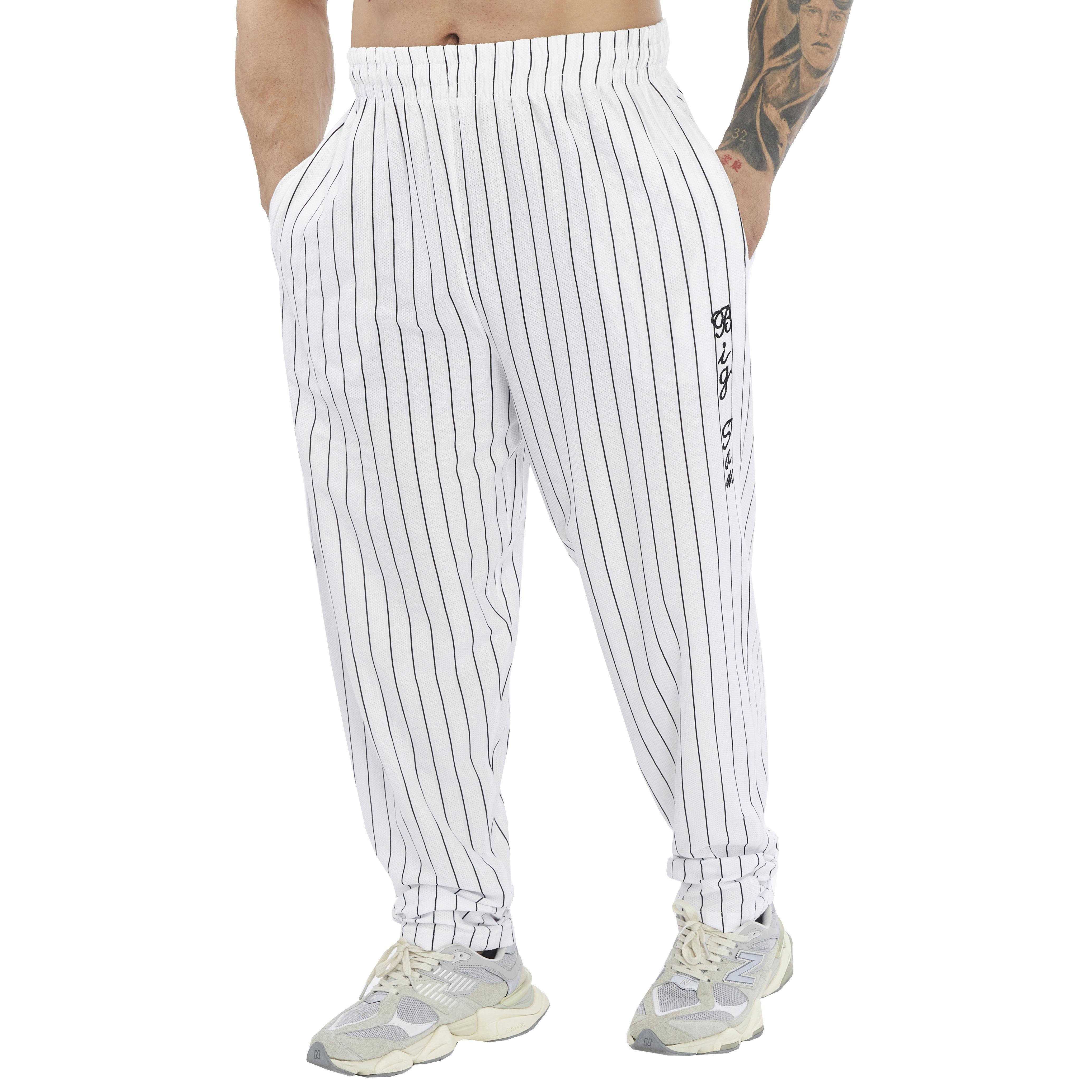 Loose Fit İnce Çizgili Yazlık Eşofman Altı Big Sam PNT1408