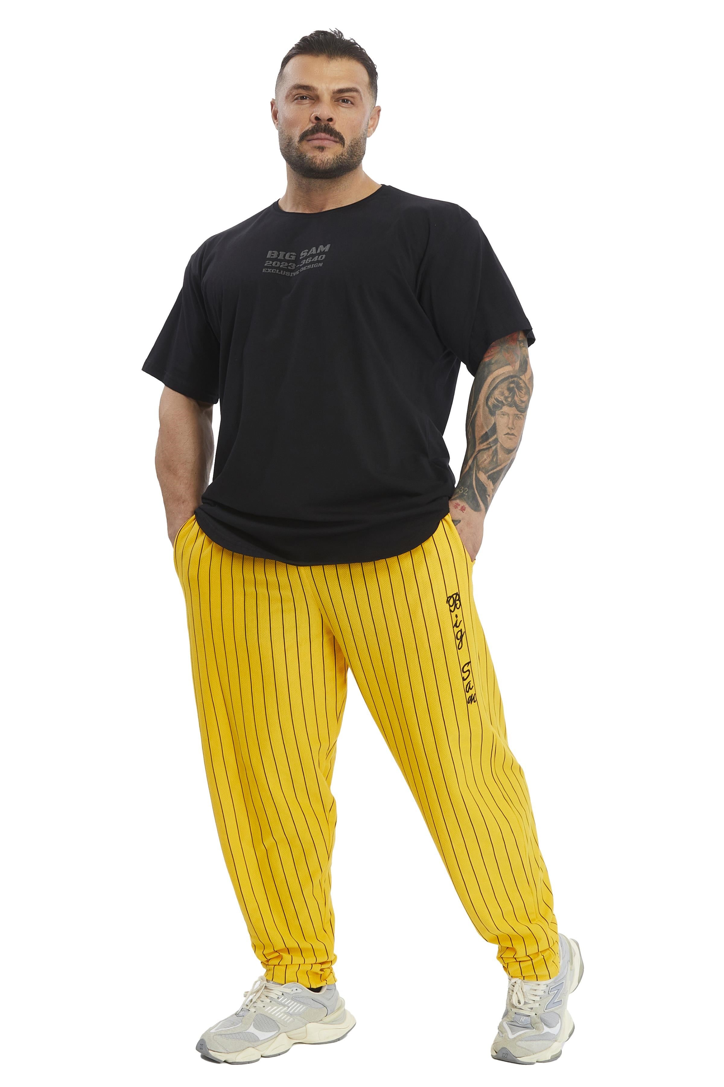 Loose Fit İnce Çizgili Yazlık Eşofman Altı Big Sam PNT1408