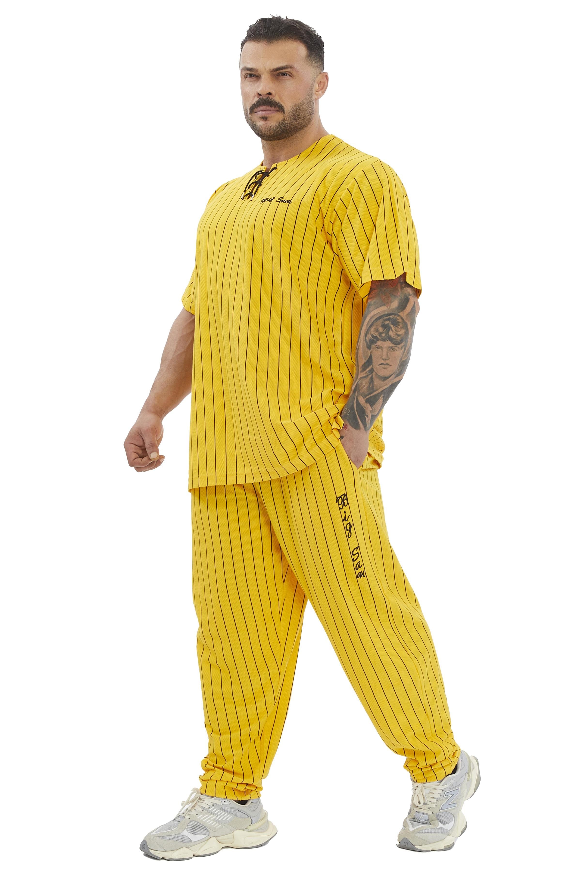 Loose Fit İnce Çizgili Yazlık Eşofman Altı Big Sam PNT1408