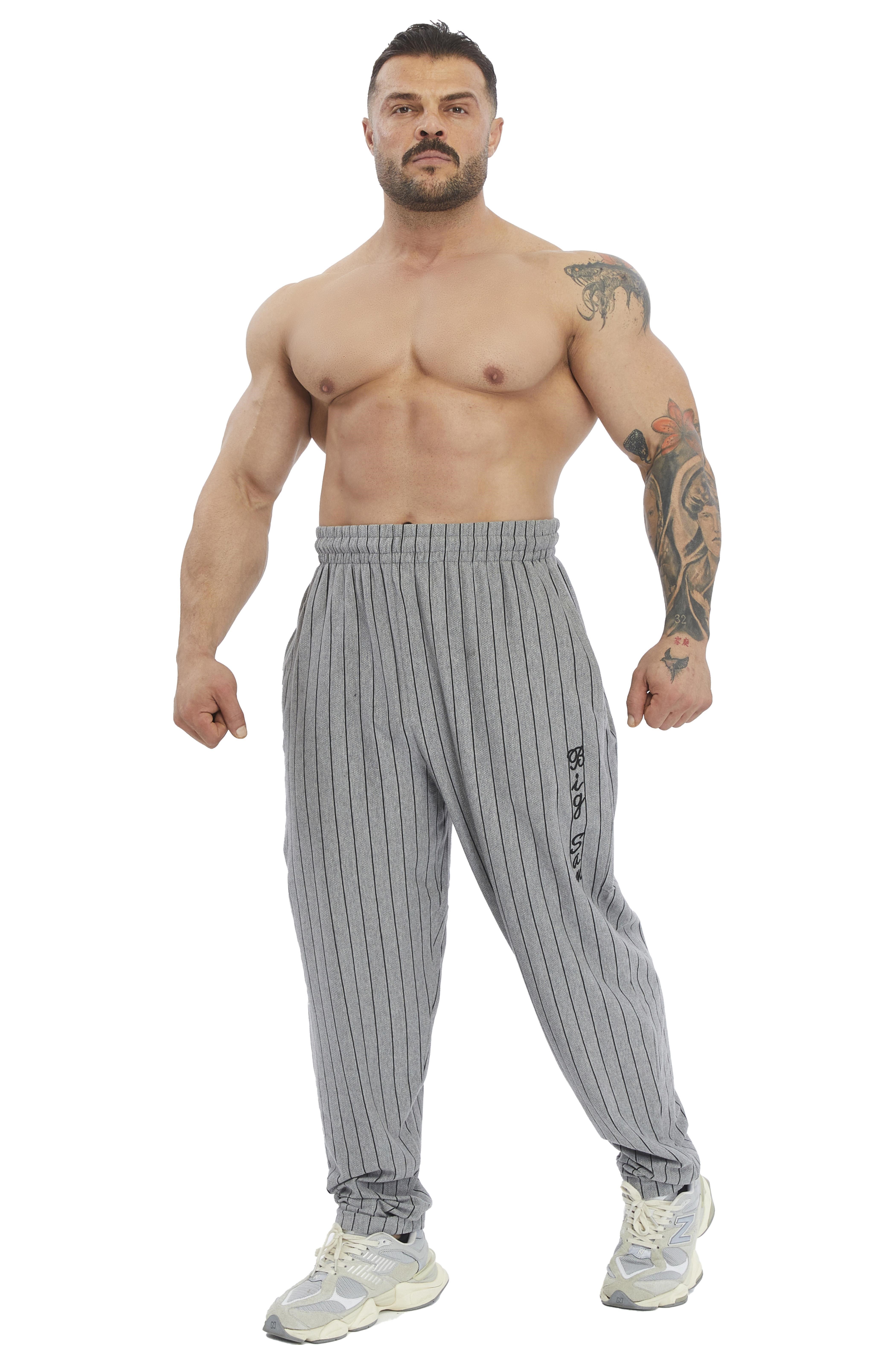 Loose Fit İnce Çizgili Yazlık Eşofman Altı Big Sam PNT1408